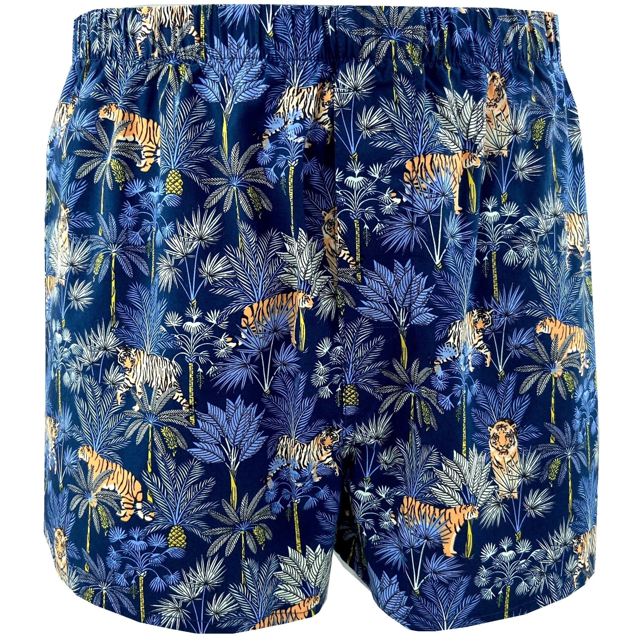 Men's Leafy Jungle Cat Tiger All Over Print Soft Cotton Boxer Shorts