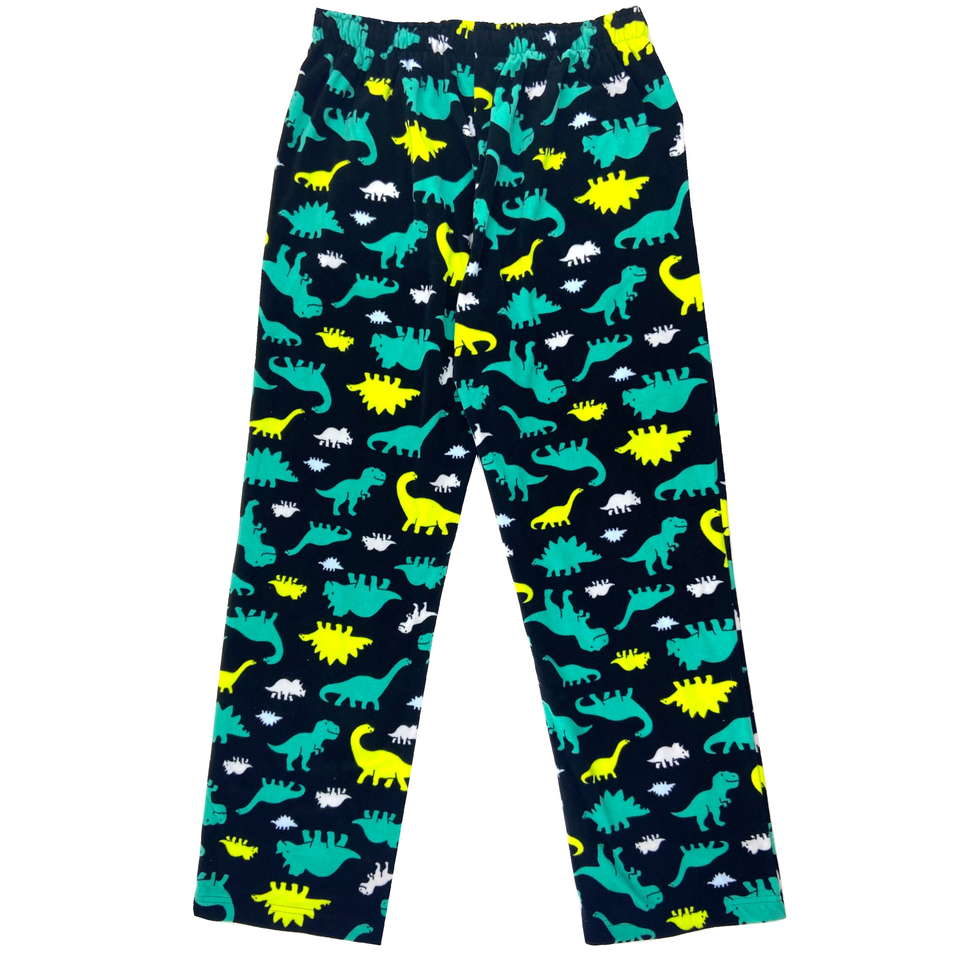 Adult Men's Cartoon Dinosaur All Over Print Fleece Pant PJ Pant Bottoms