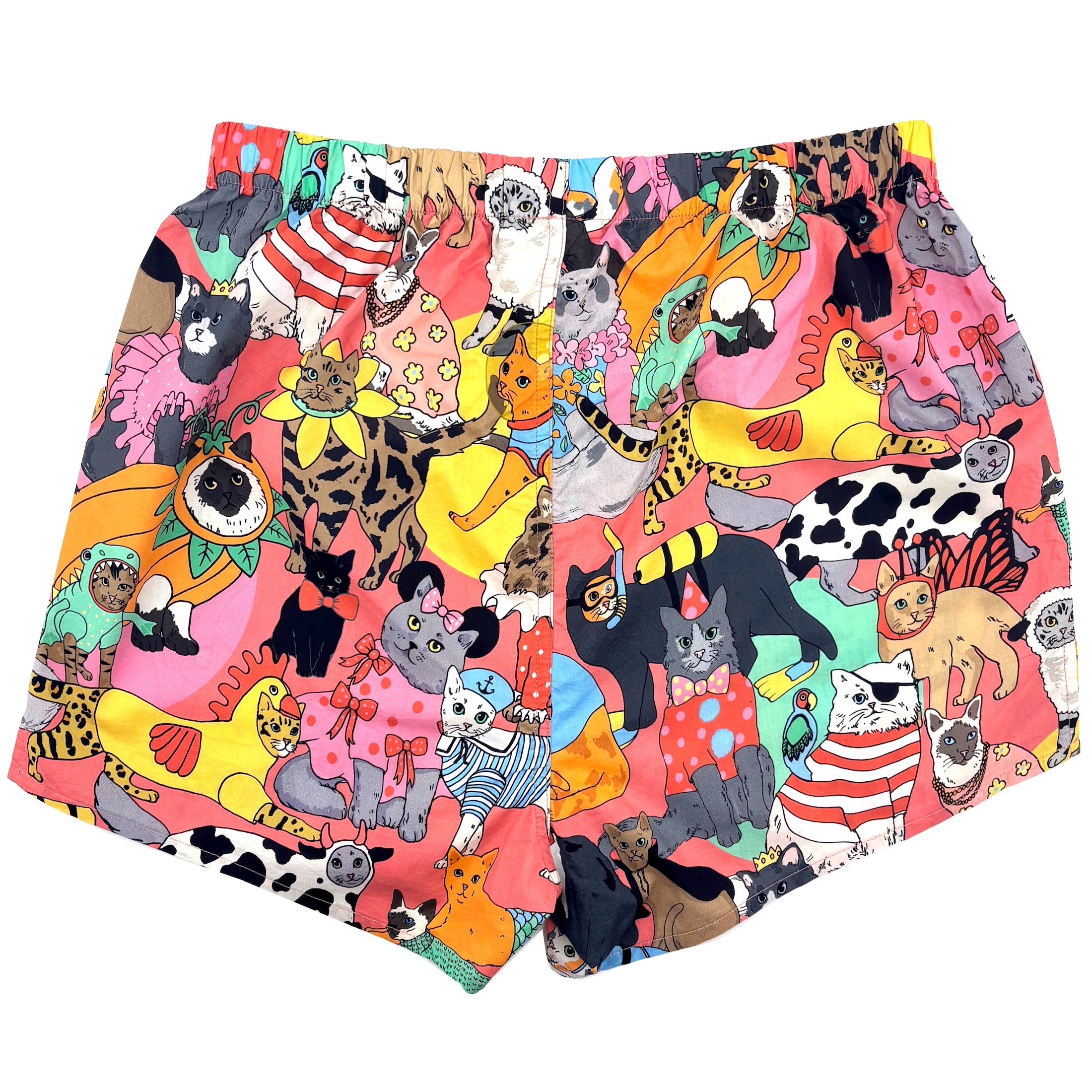 Kitty Cats In Outrageous Costumes Collage Patterned Boxer Shorts