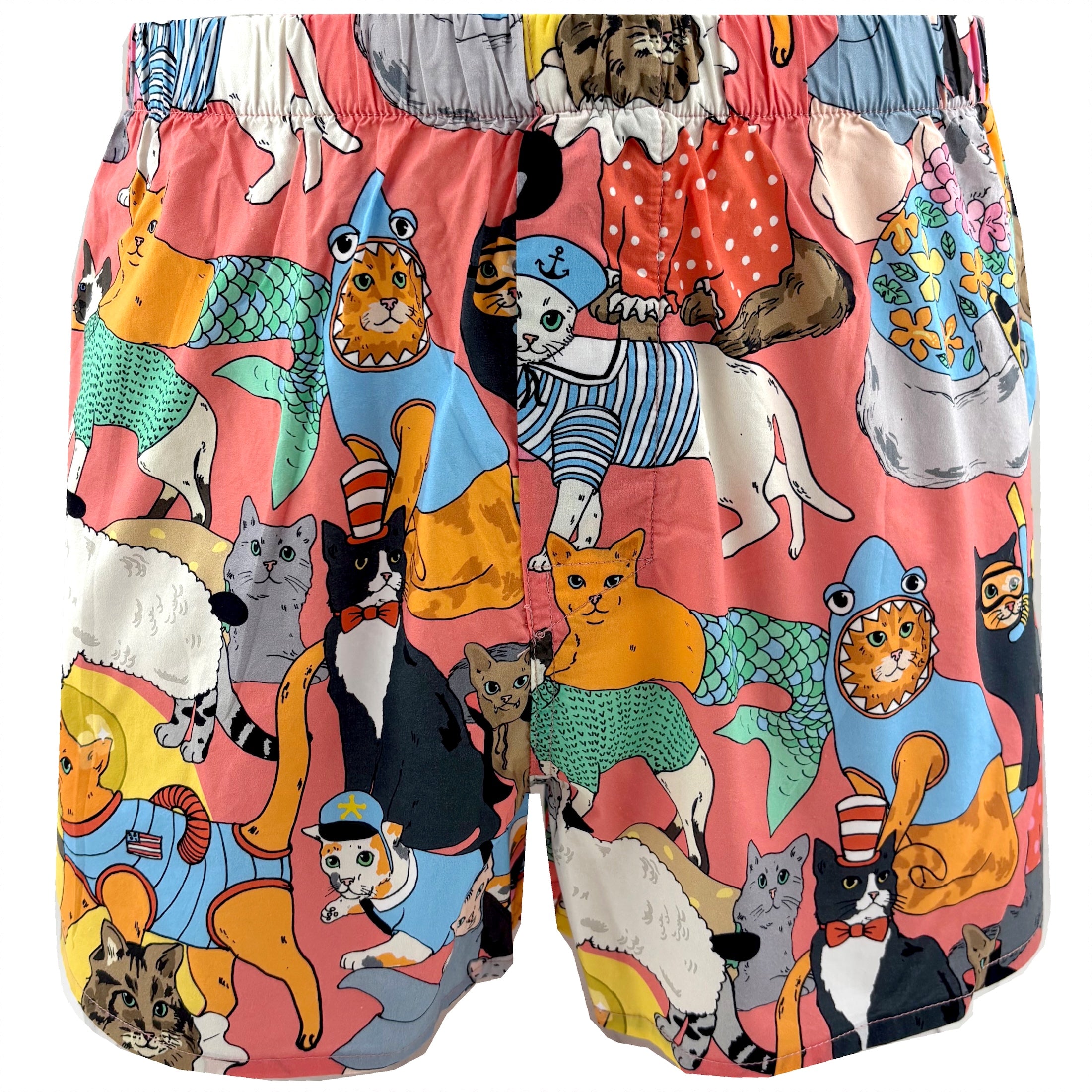 Kitty Cats In Outrageous Costumes Collage Patterned Boxer Shorts