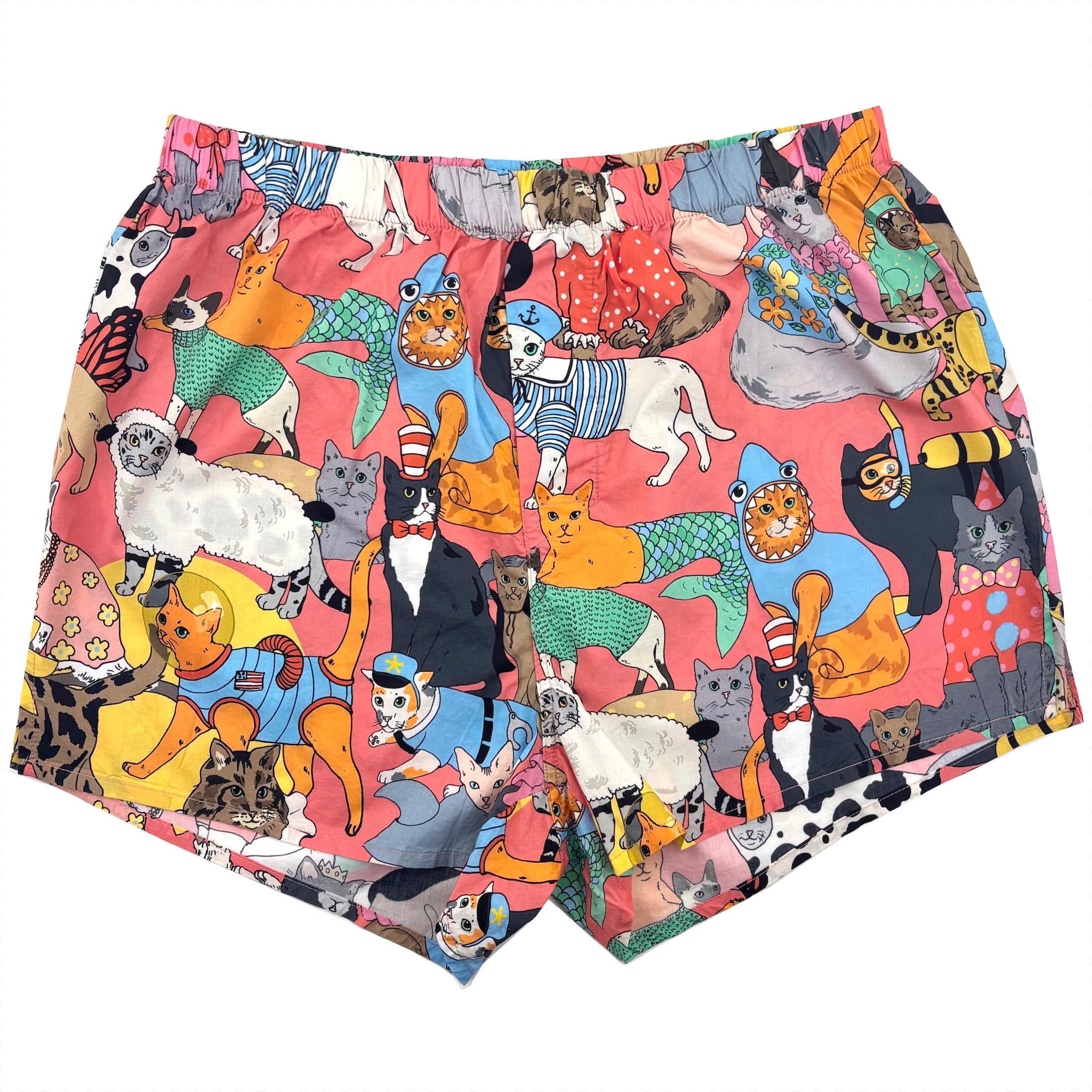 Kitty Cats In Outrageous Costumes Collage Patterned Boxer Shorts
