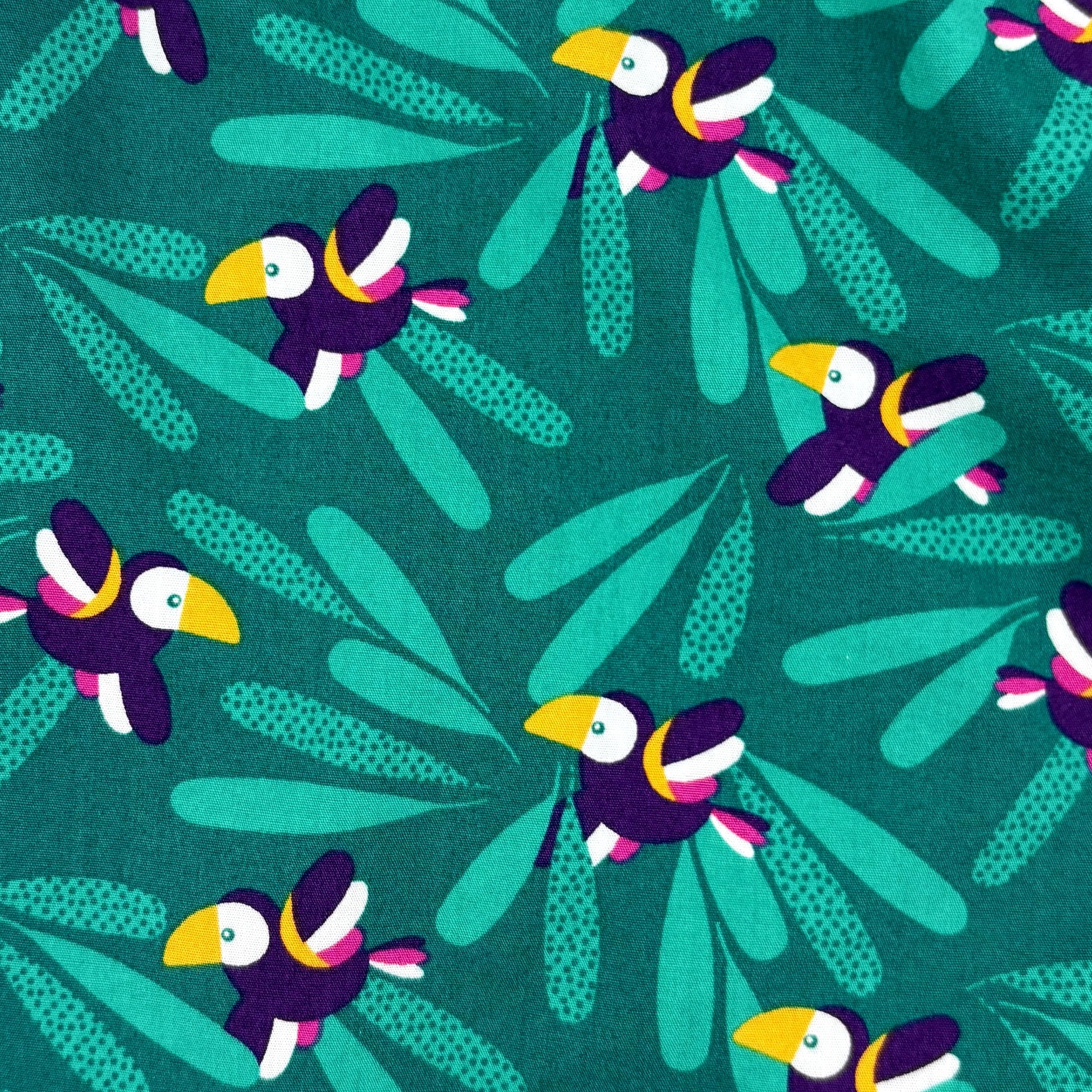 Men's Vibrant Toucan Bird Animal Patterned Cotton Boxer Shorts S-XXL