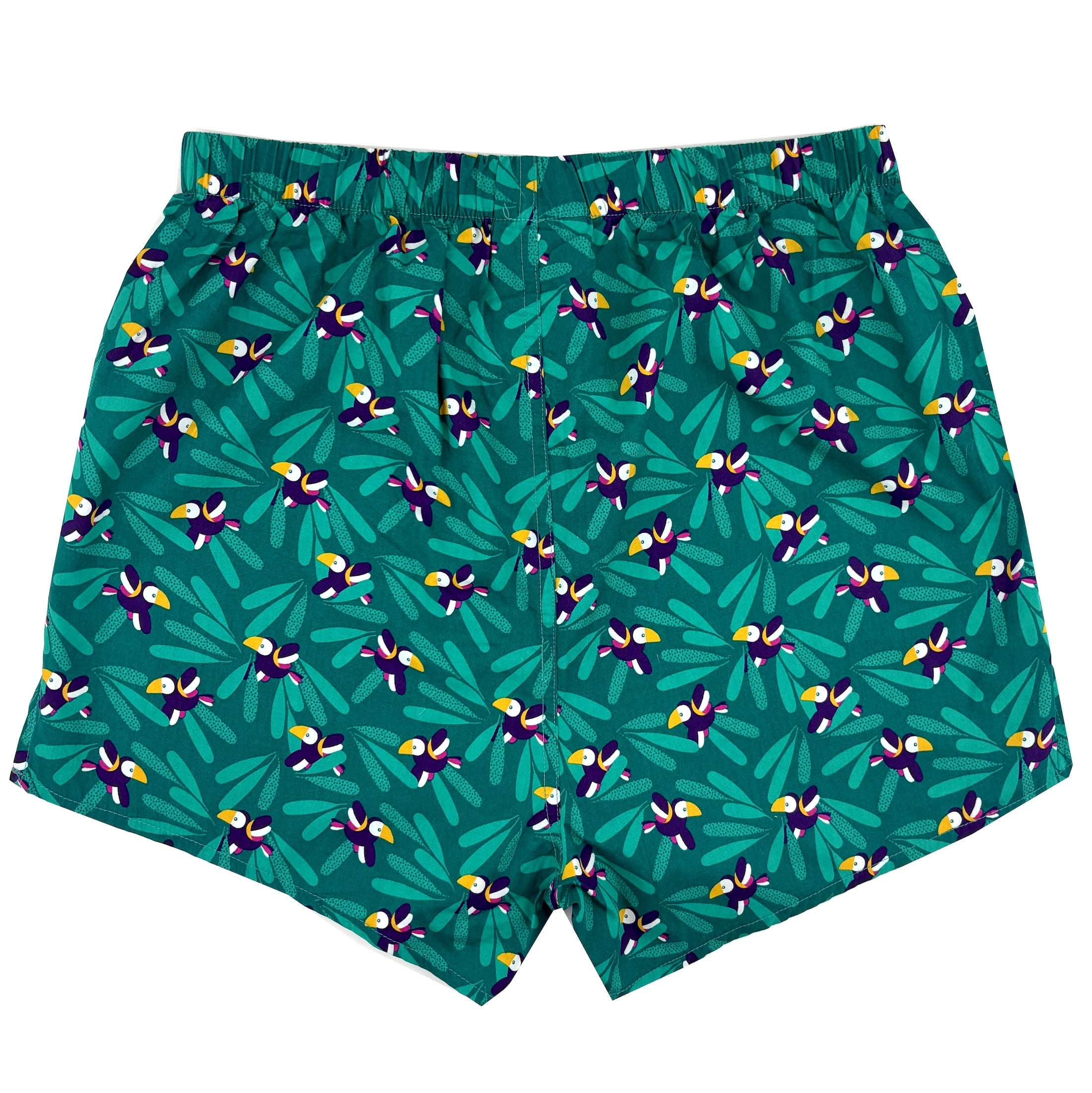 Men's Vibrant Toucan Bird Animal Patterned Cotton Boxer Shorts S-XXL
