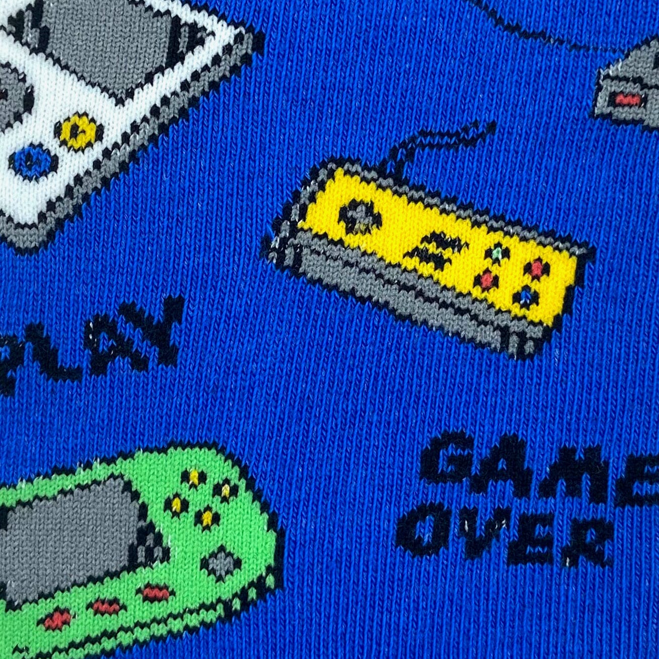 Unisex Gamer Inspired Game Console Patterned Novelty Crew Dress Socks