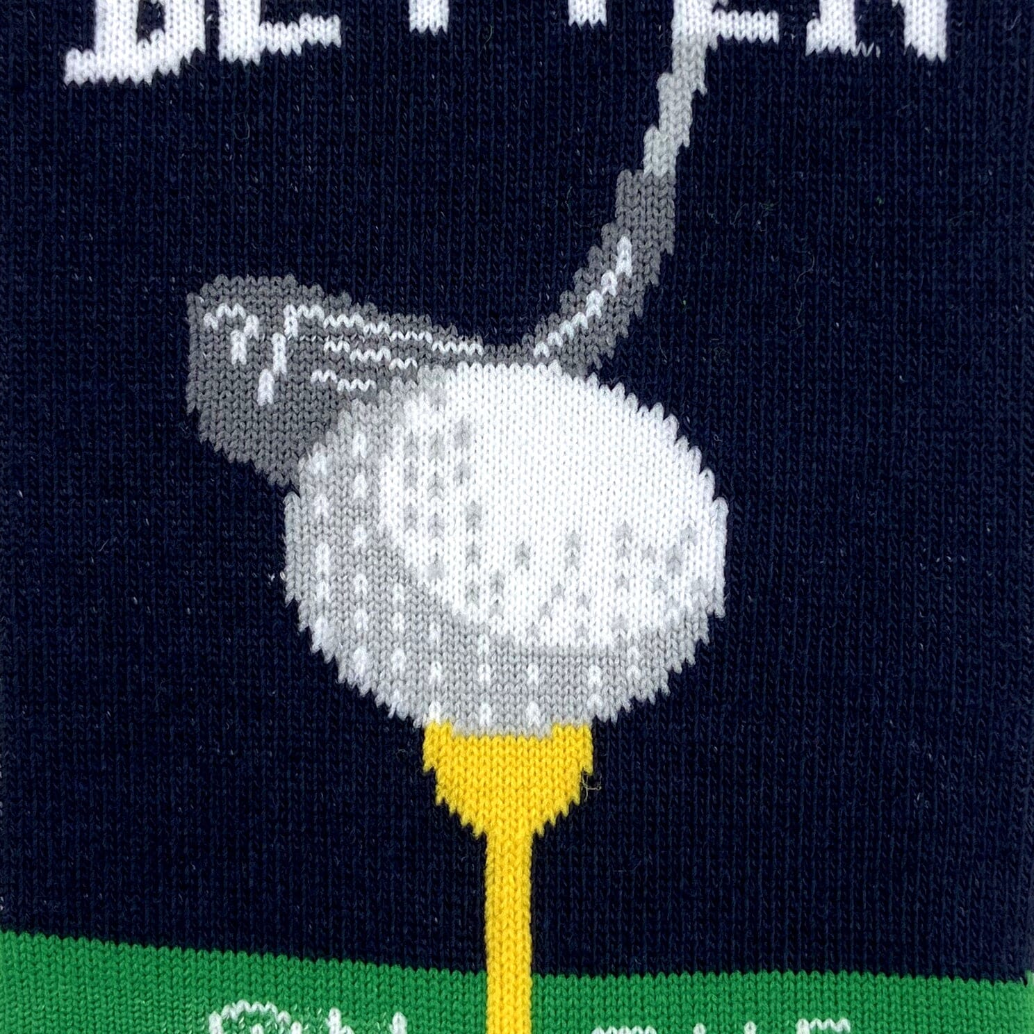 Unisex Golf Tee Golf Carts Patterned Novelty Crew Socks for Golfers