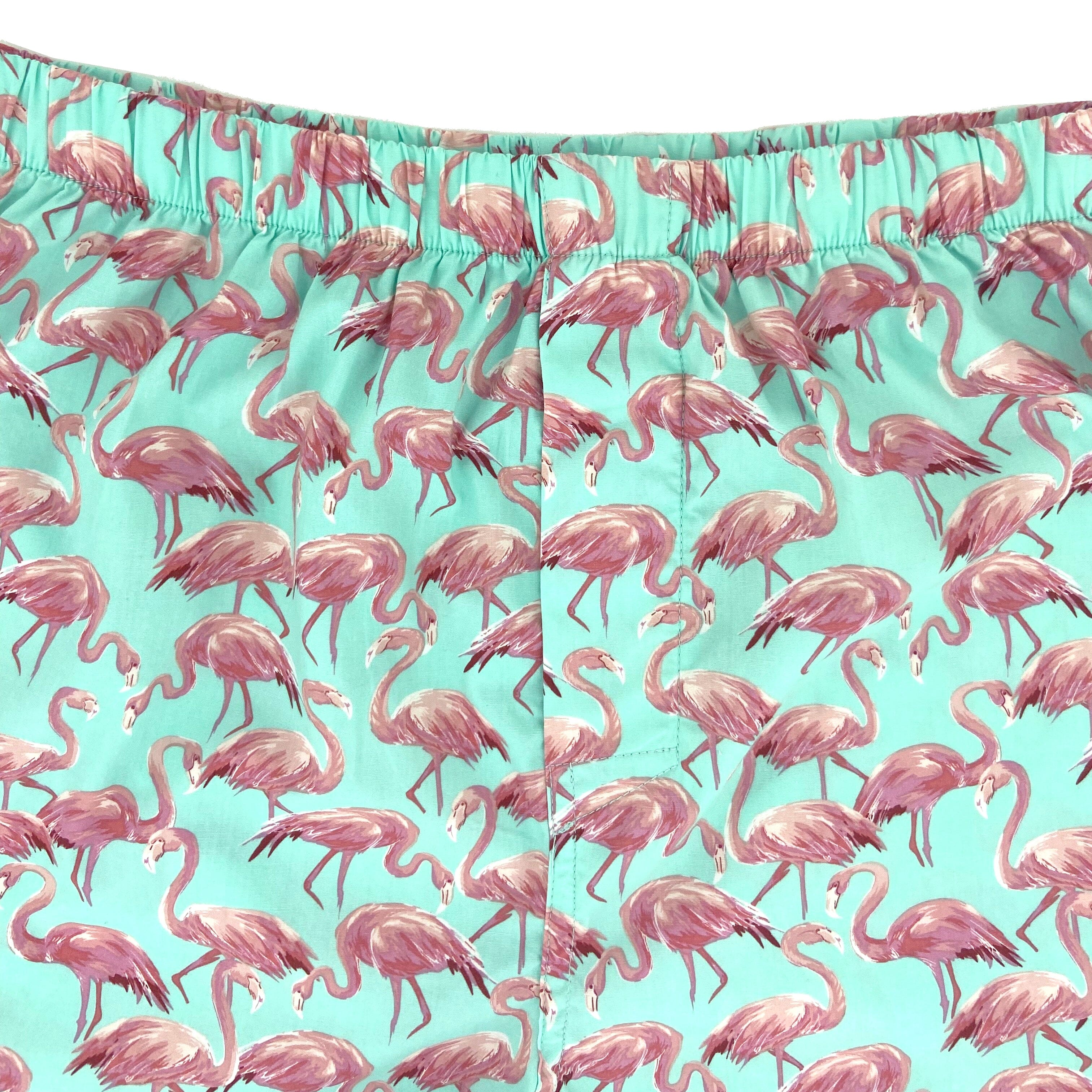 Men's Cotton Boxer Shorts with Limited Edition Flamingo All Over Print