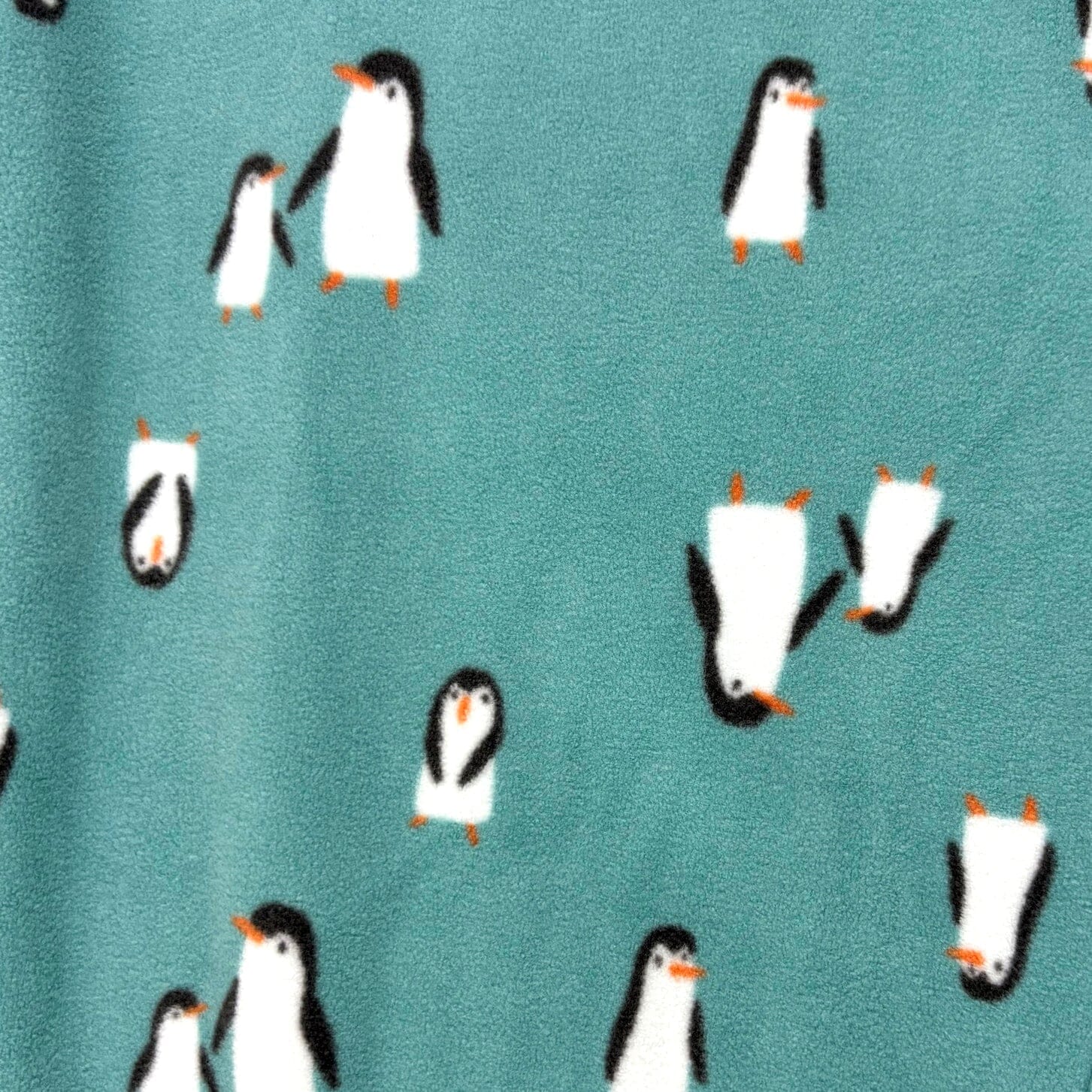 Men's Cute Penguin All Over Print Warm Winter Fleece Pajama PJ Pants