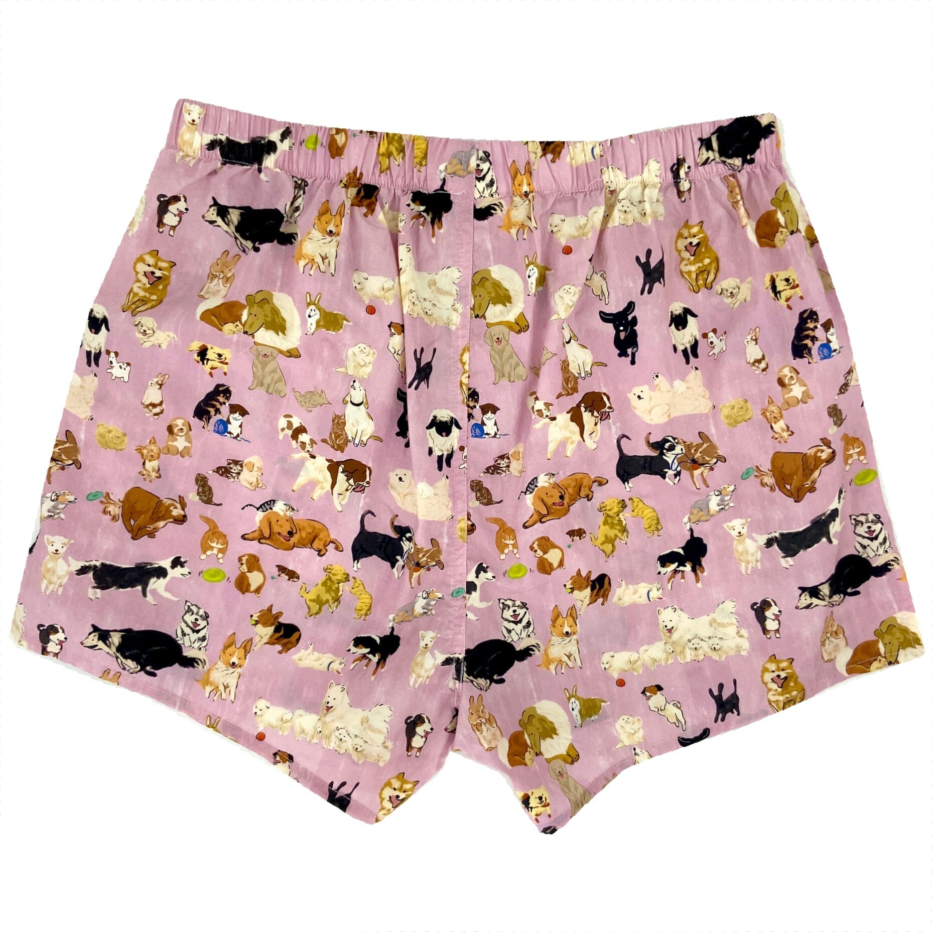 Men's Light Pink Cat & Dogs Pet Lovers Themed Boxer Shorts Underwear