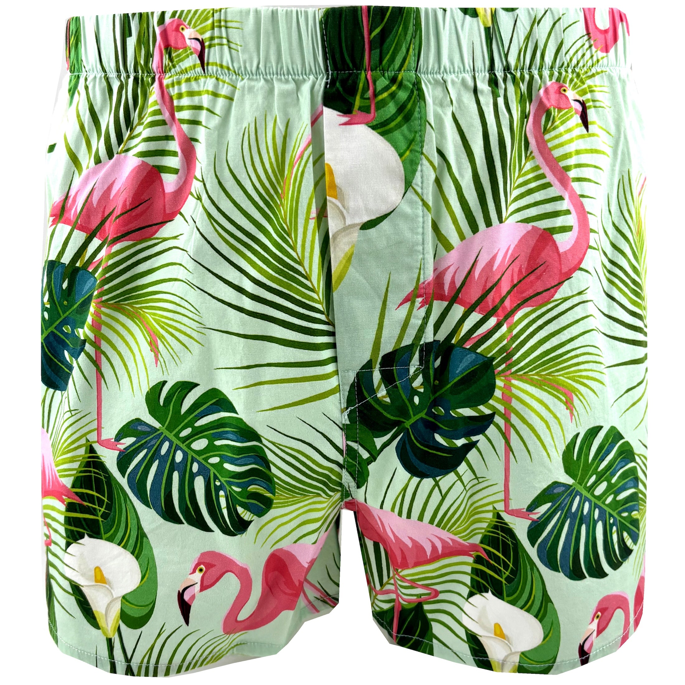 Men's Tropical Birds Flamingo & Floral All Over Print Boxer Shorts