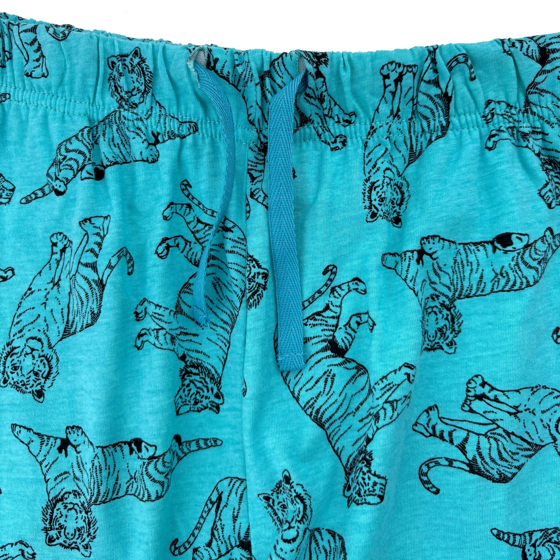 Men's Animal Themed Tiger Novelty Print Cotton Pajama PJ Pant Bottoms