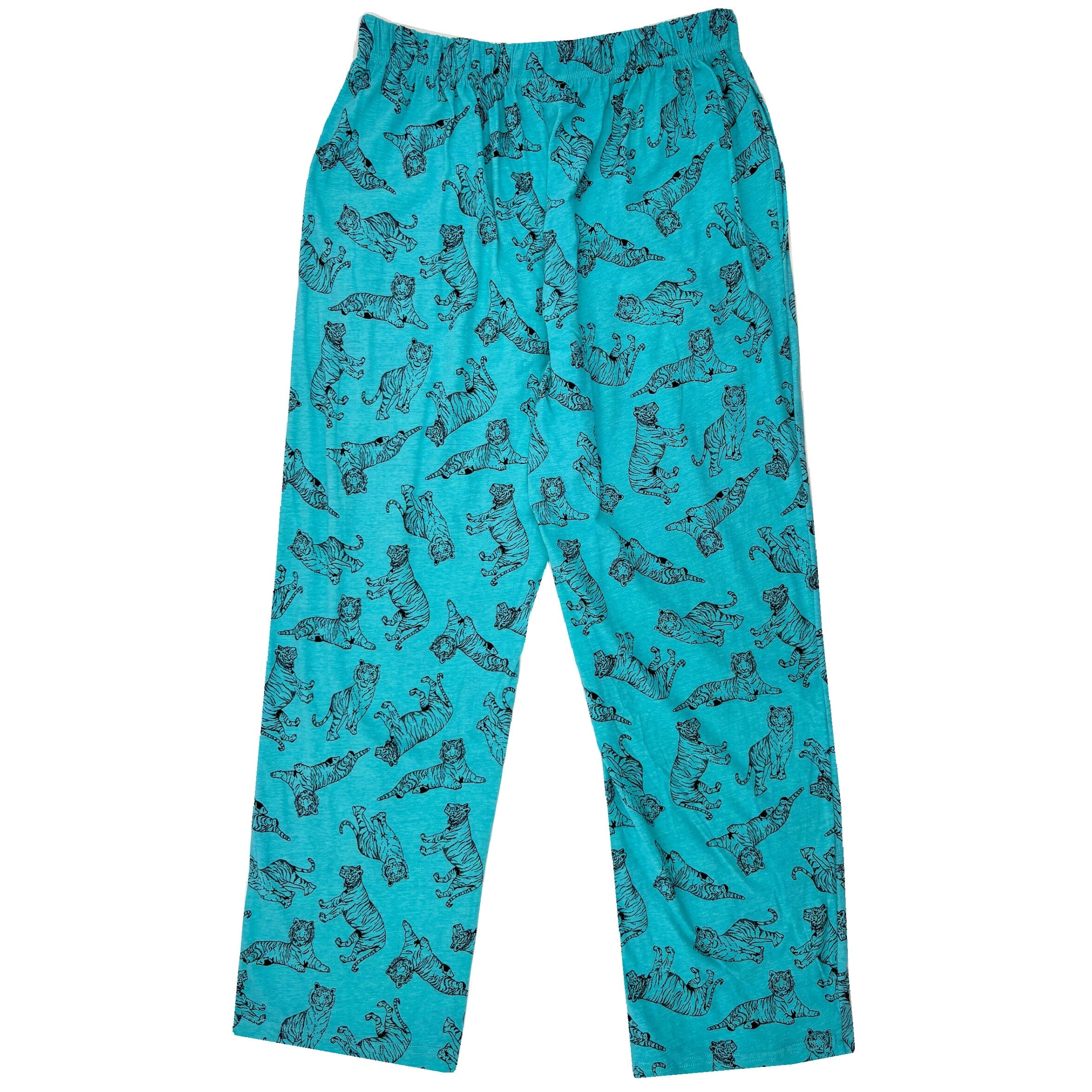 Men's Animal Themed Tiger Novelty Print Cotton Pajama PJ Pant Bottoms