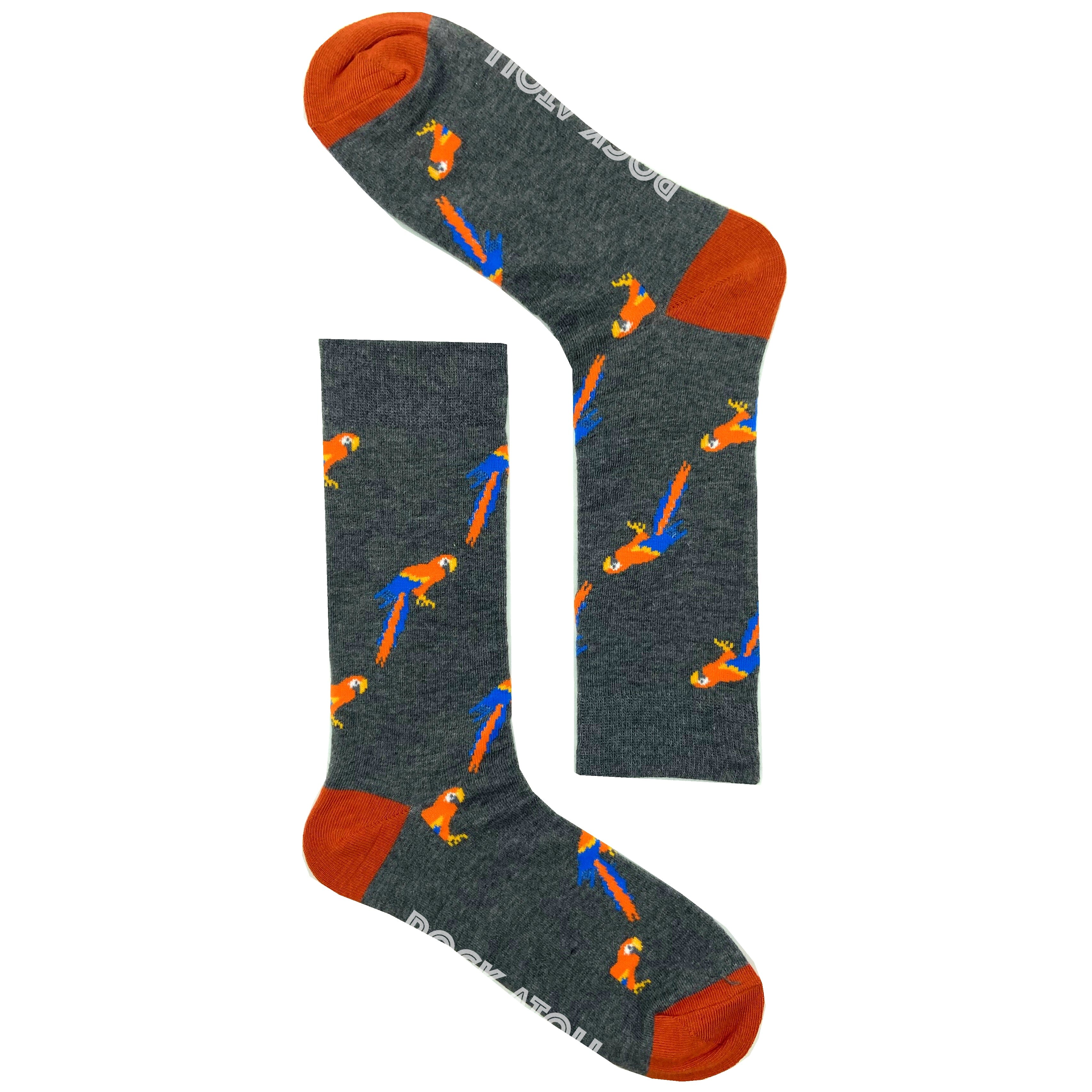 Classic Unisex Tropical Bird Scarlet Red Macaw Parrot Novelty Socks