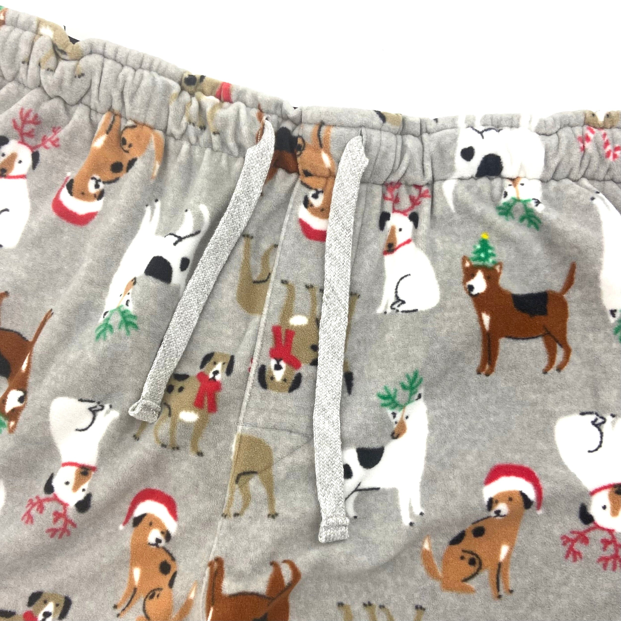 Dog Pajama Pants For Men. Adult Puppy Dog Print Long Sleep Bottoms