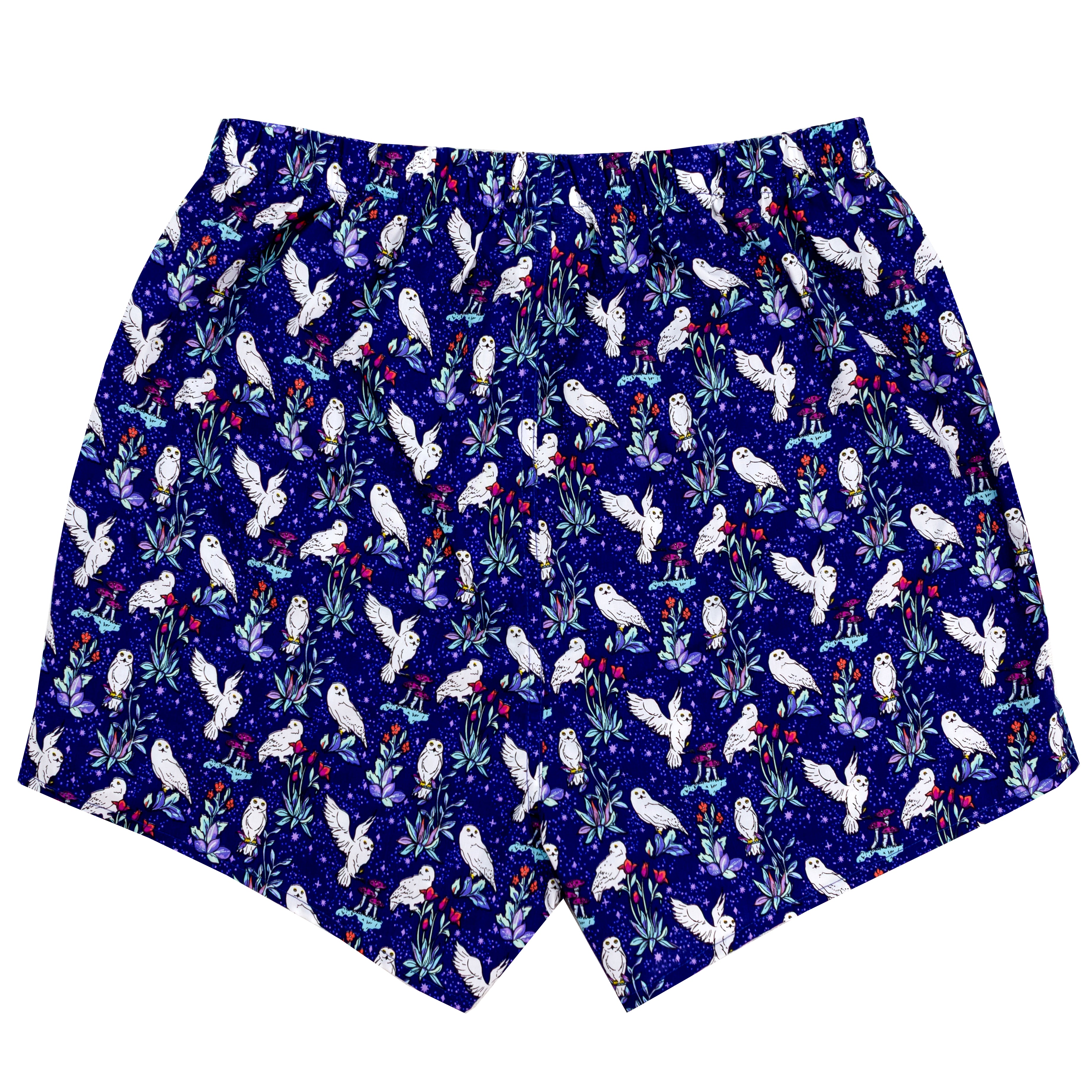 Men's Vibrant Snowy Owl Bird Animal Print Cotton Boxer Shorts S-XXL Clothing