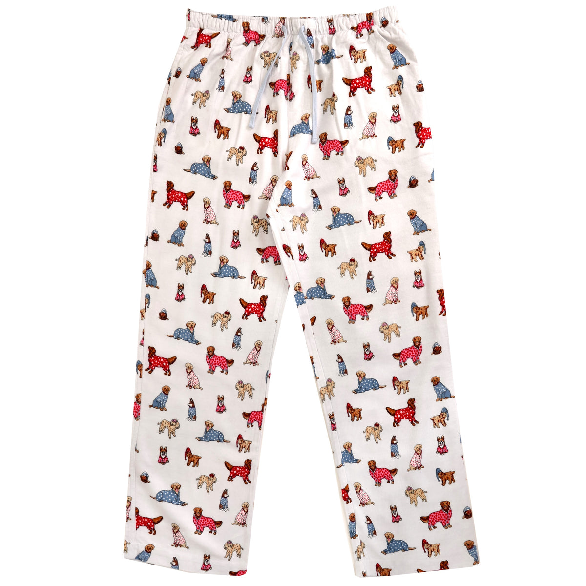Men's Sleepover Dogs Patterned Long Cotton PJ Pajama Pant Bottoms