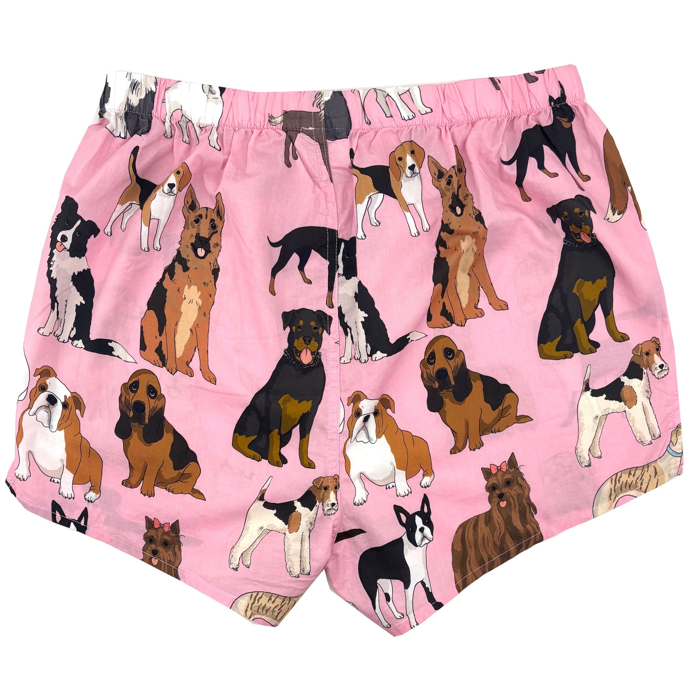 Men's Light Pink Dog Show Themed Dog Breed Patterned Boxer Shorts