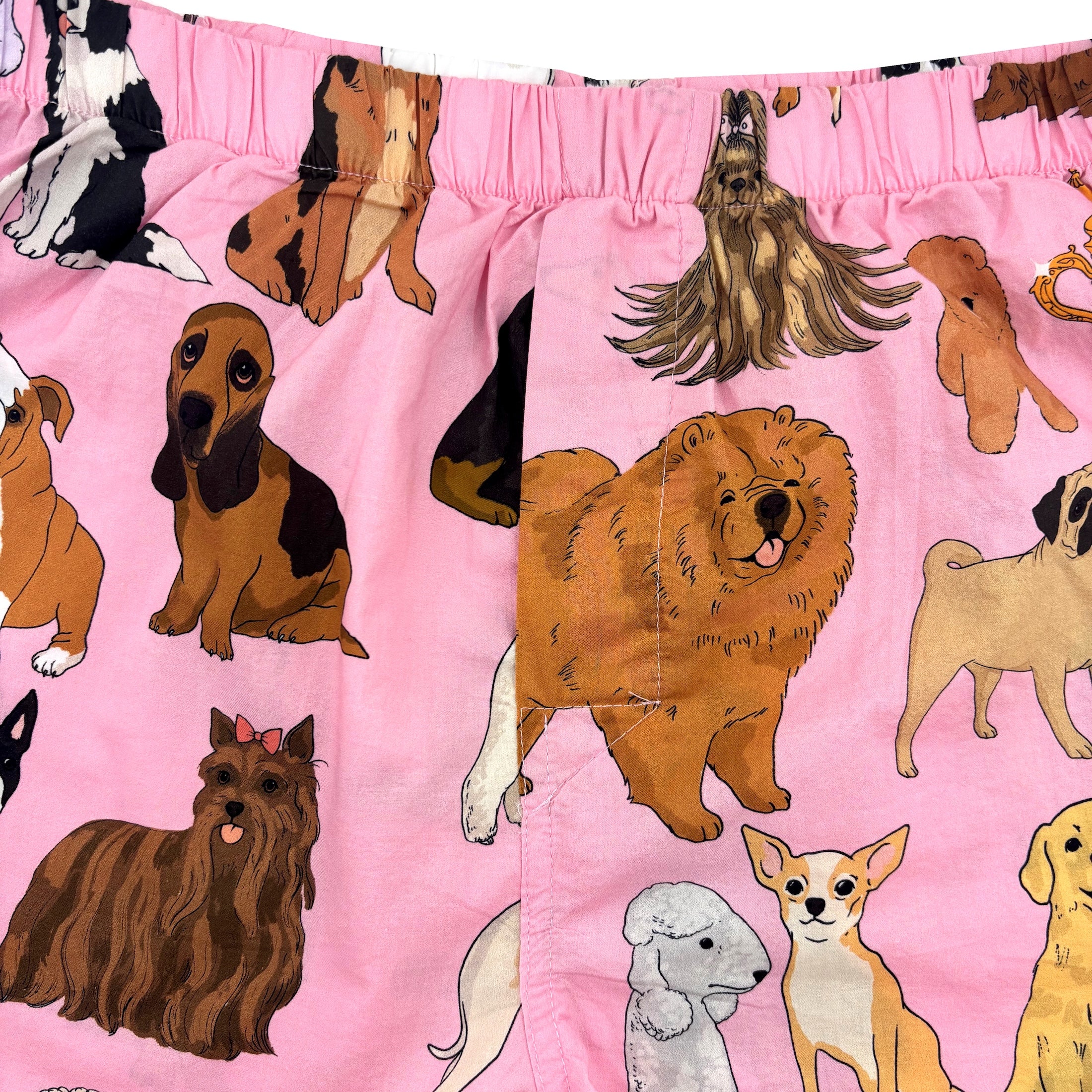 Men's Light Pink Dog Show Themed Dog Breed Patterned Boxer Shorts