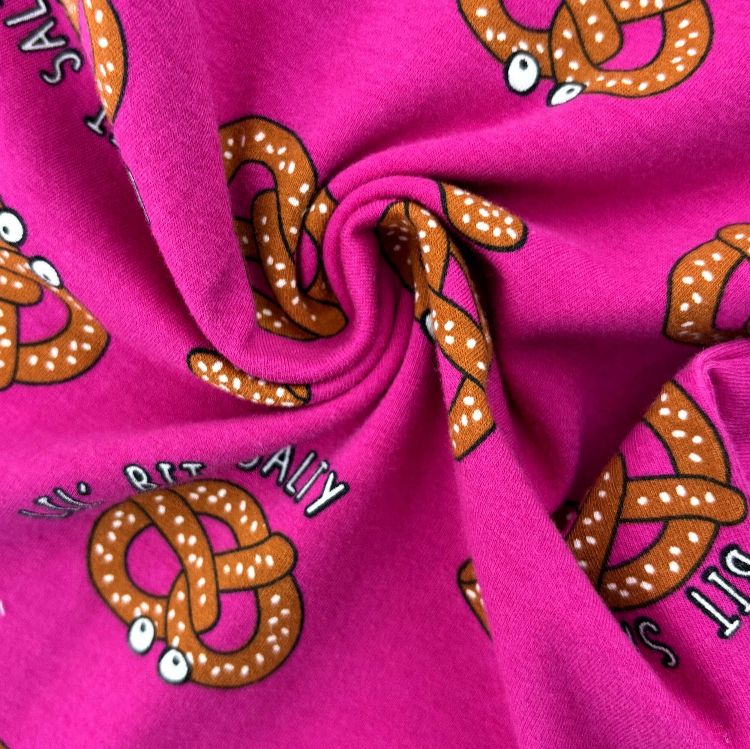 Men's Comfy Food Inspired Pretzel Print Long Cotton Pajama PJ Bottoms