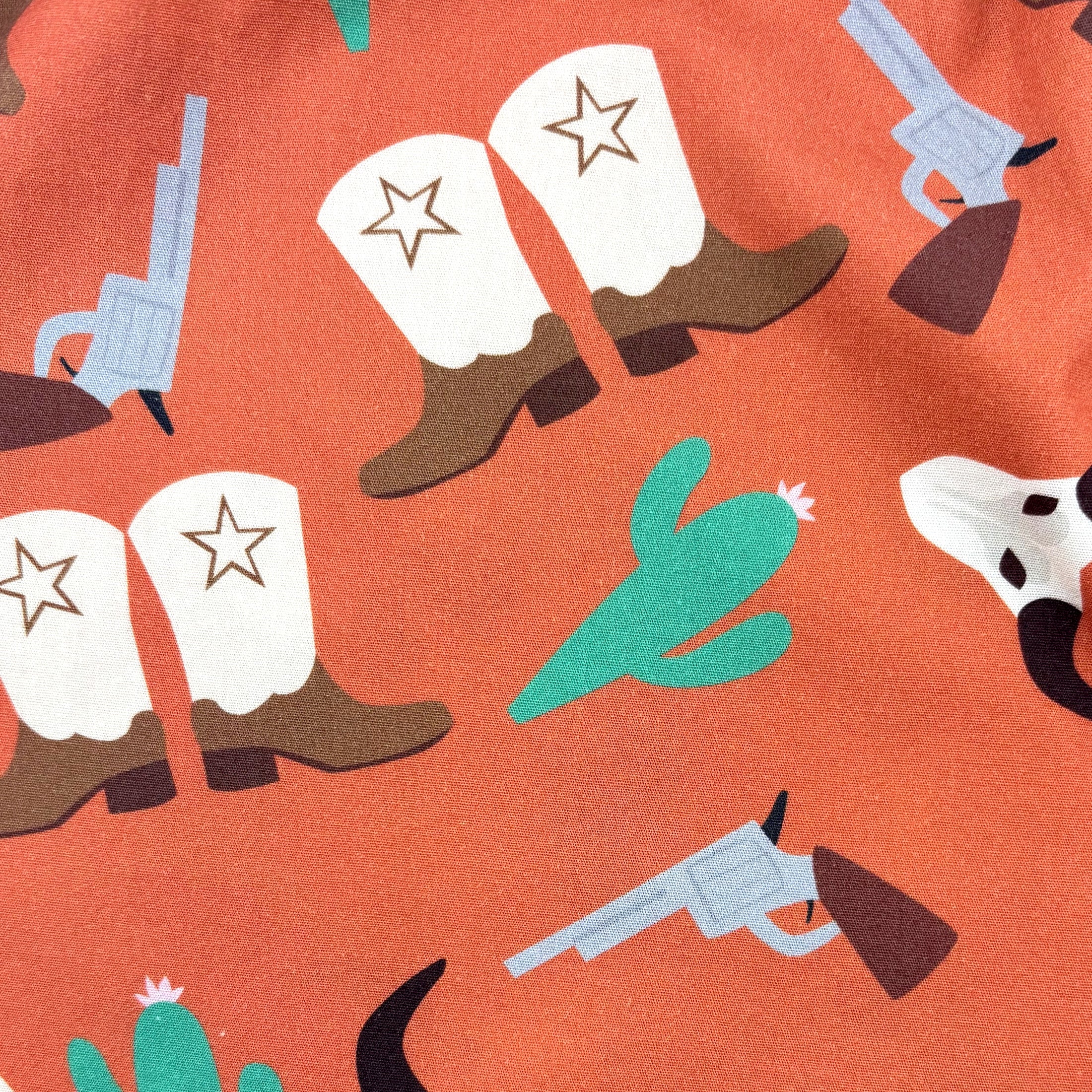 Mens Texas Themed Western Icons Cowboy Boots Patterned Boxer Shorts