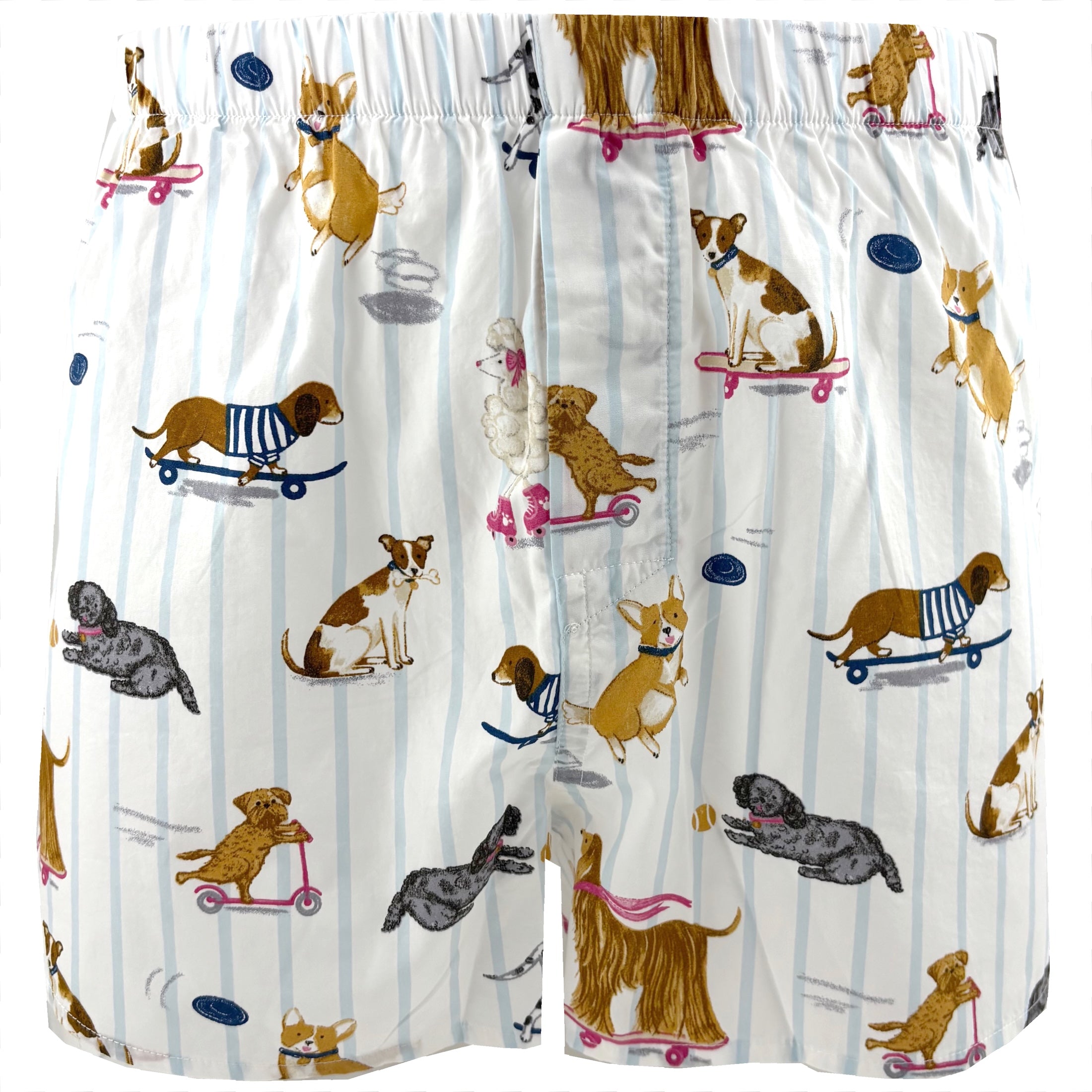 Men's Skateboarding Pups and Dogs All Over Print Cotton Boxer Shorts