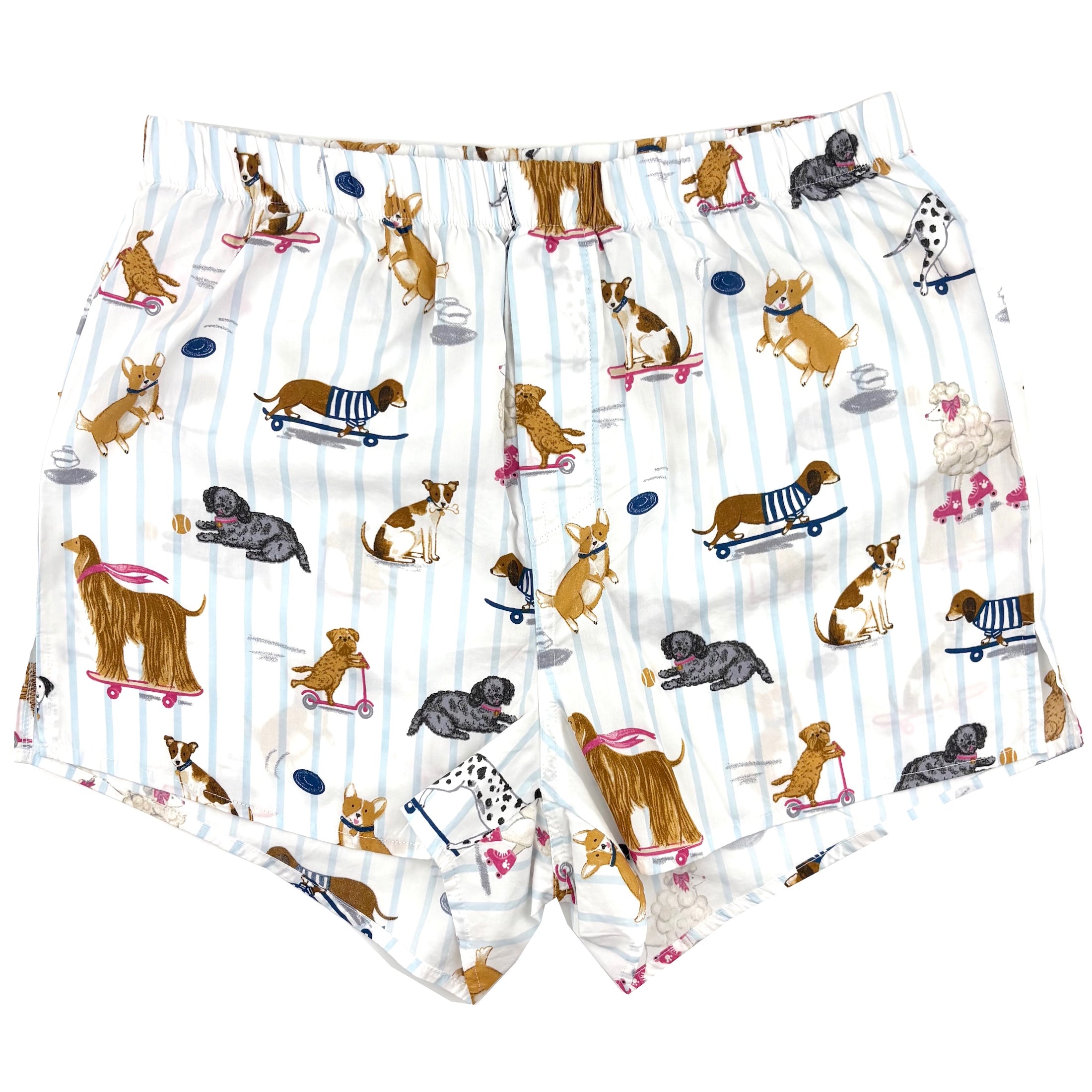 Men's Skateboarding Pups and Dogs All Over Print Cotton Boxer Shorts