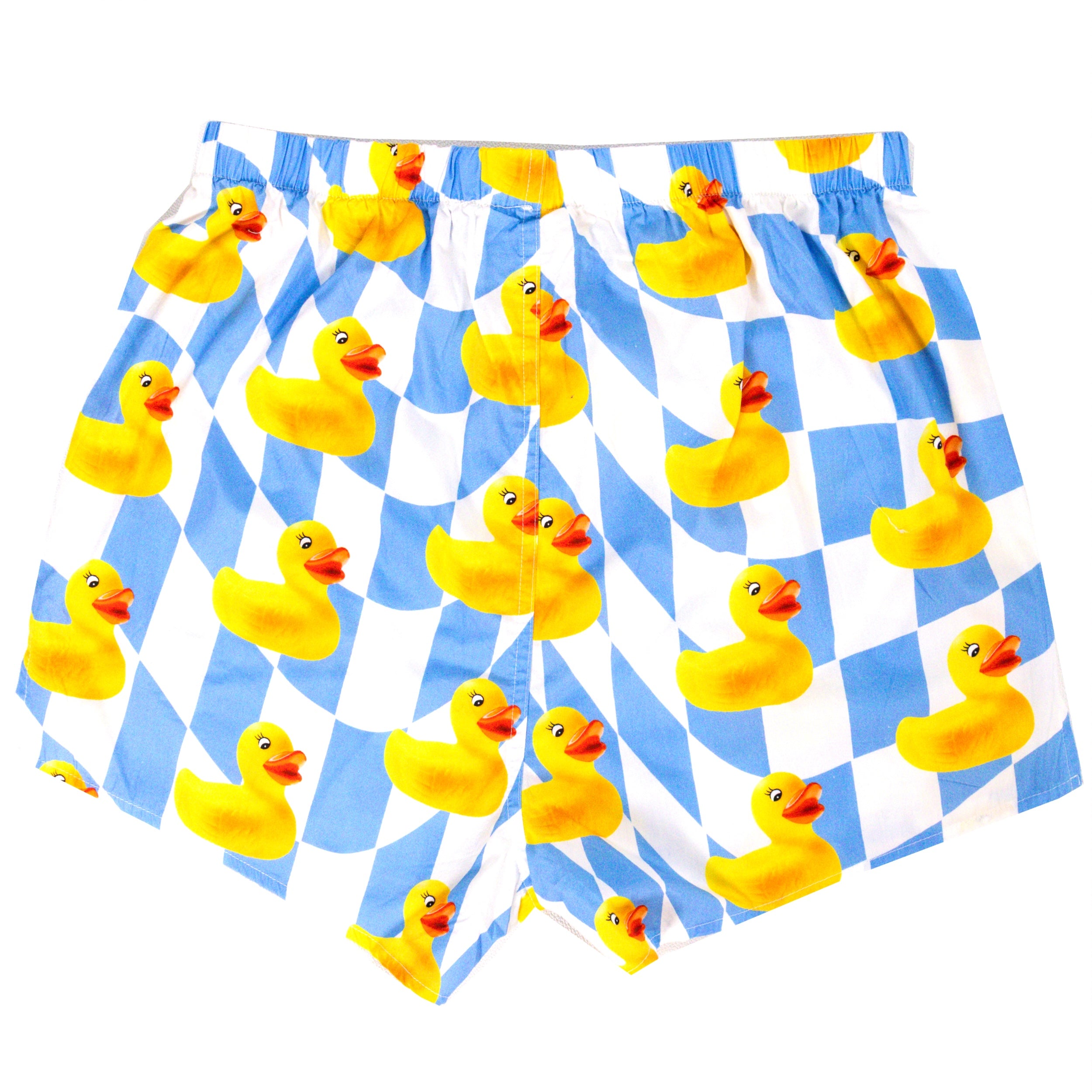 Classic Yellow Rubber Ducky Patterned Cotton Boxer Shorts Underwear