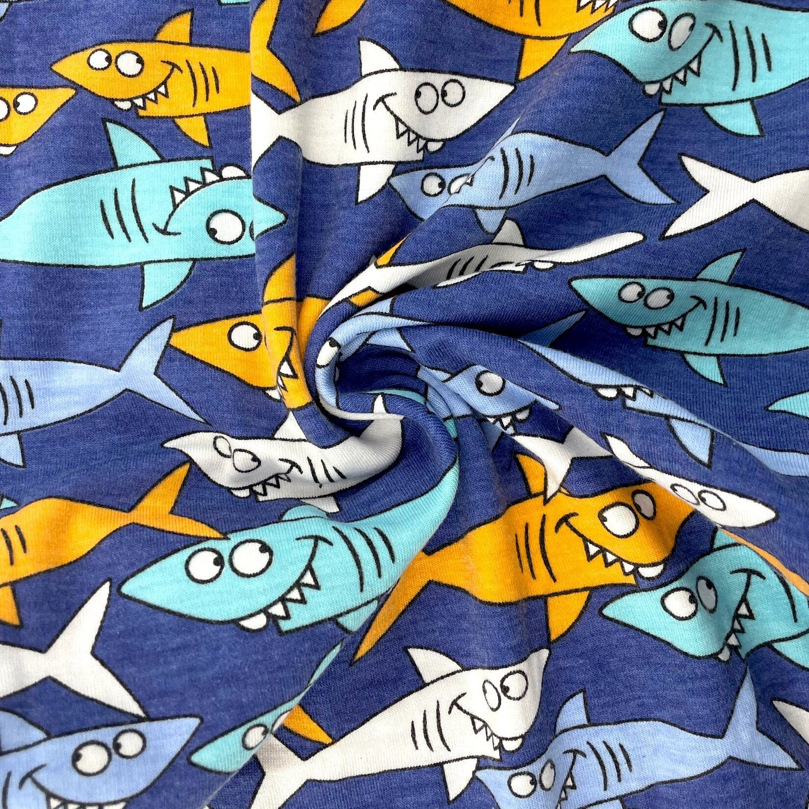 Men's Cartoon Shark Novelty Print Soft Comfy Long Pajama Pant Bottoms