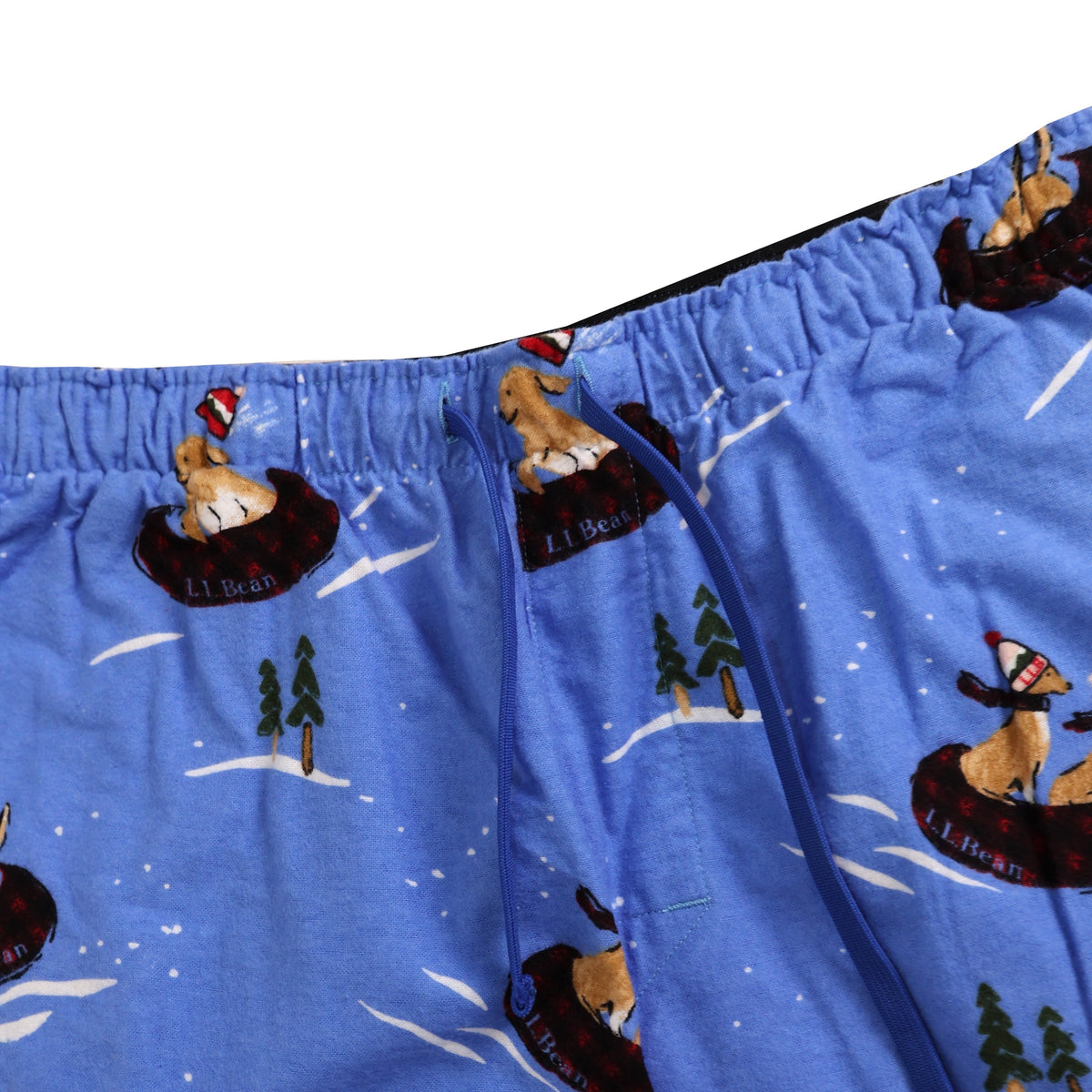 Men's Winter Sledding Dogs All Over Print Print Flannel Pajama Bottoms