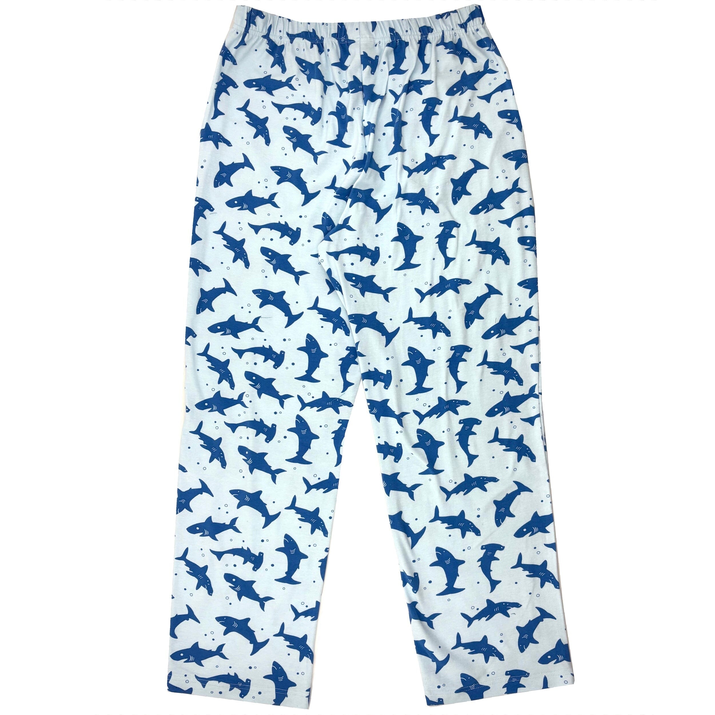 Men's Classic Great White Hammerhead Shark Print Long Pajama Bottoms