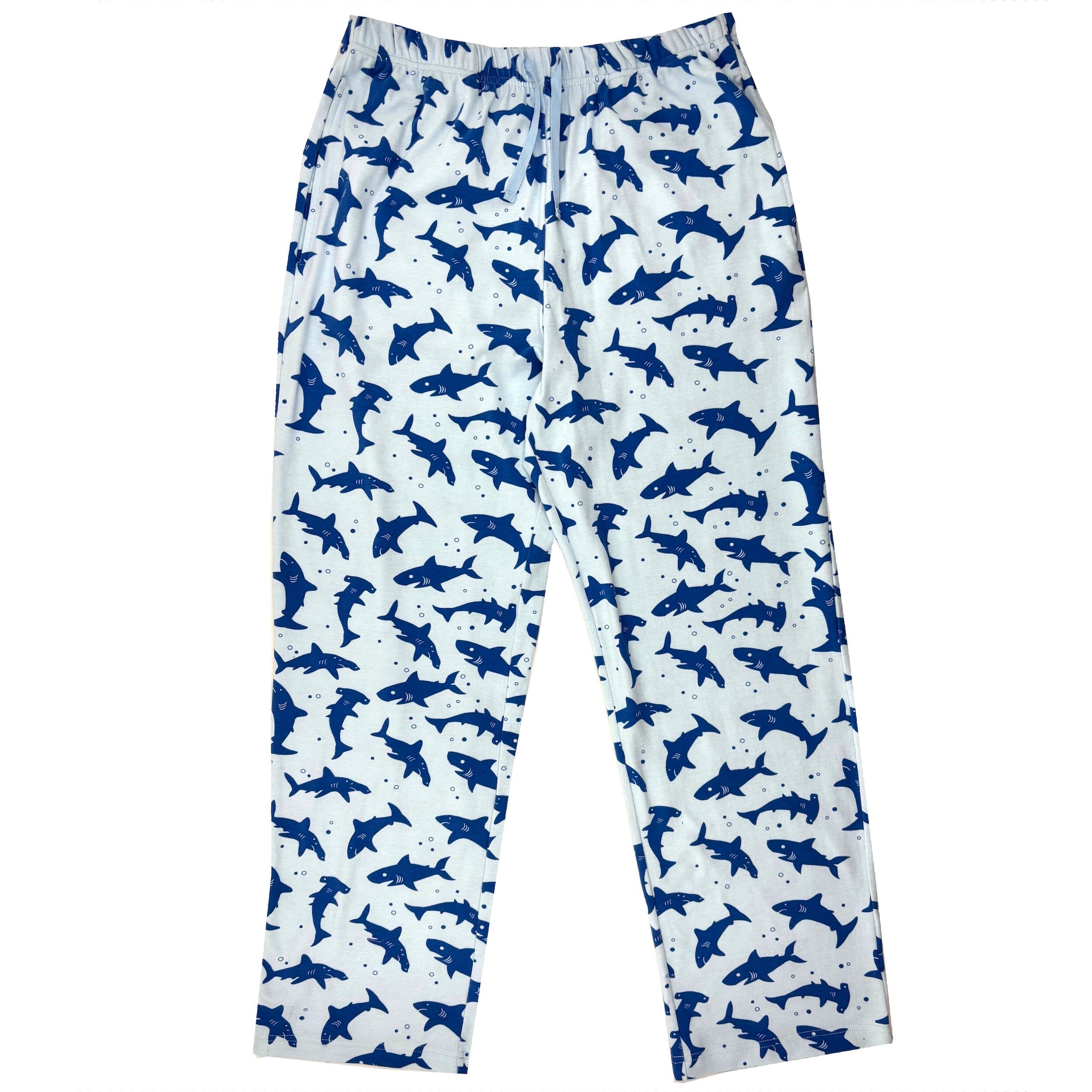 Men's Classic Great White Hammerhead Shark Print Long Pajama Bottoms