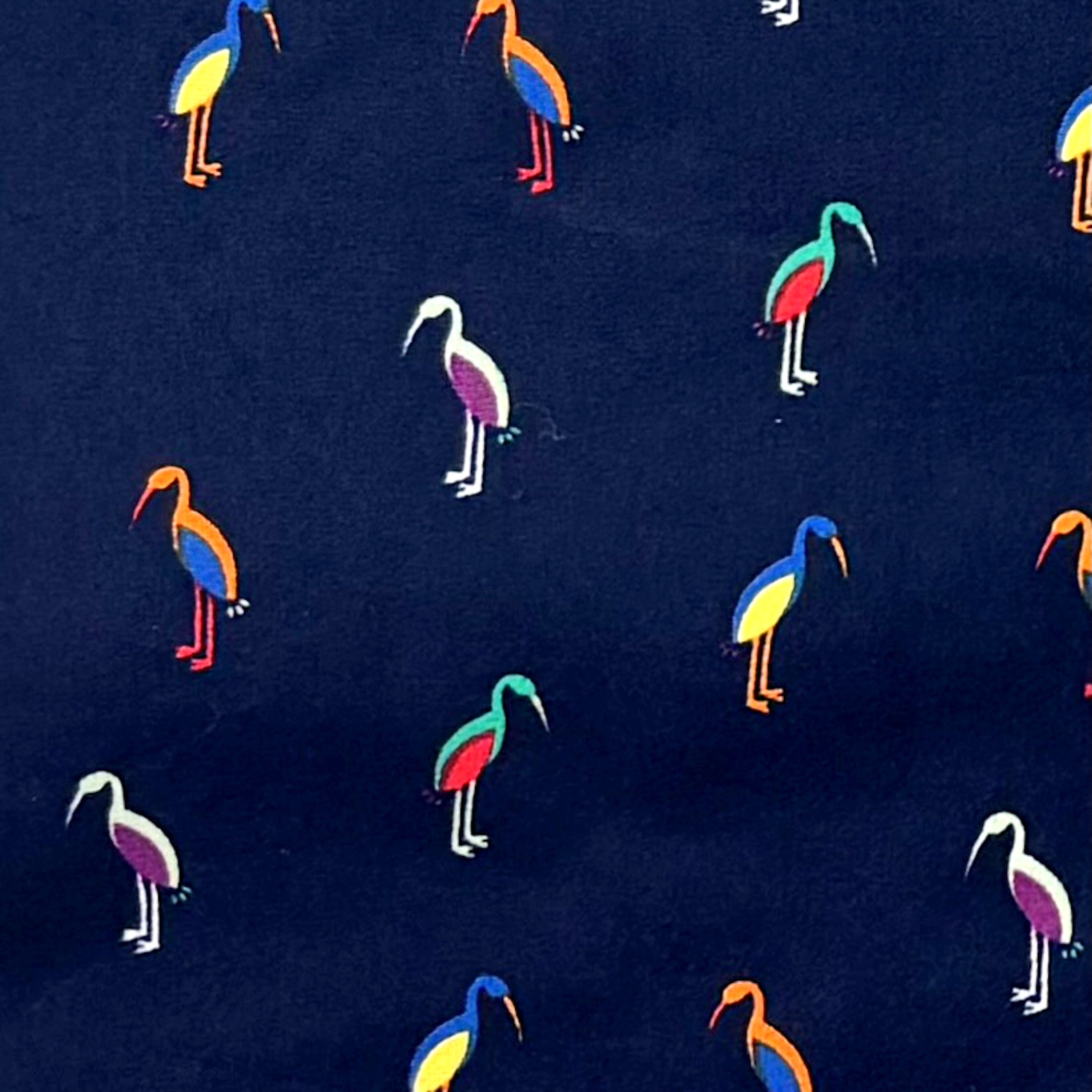 Men's Classy Stork Bird All Over Print Cotton Boxer Shorts in Navy