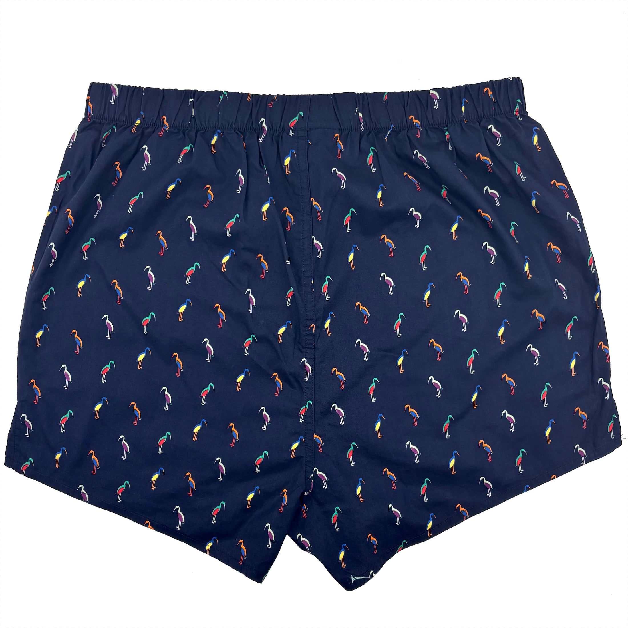Men's Classy Stork Bird All Over Print Cotton Boxer Shorts in Navy