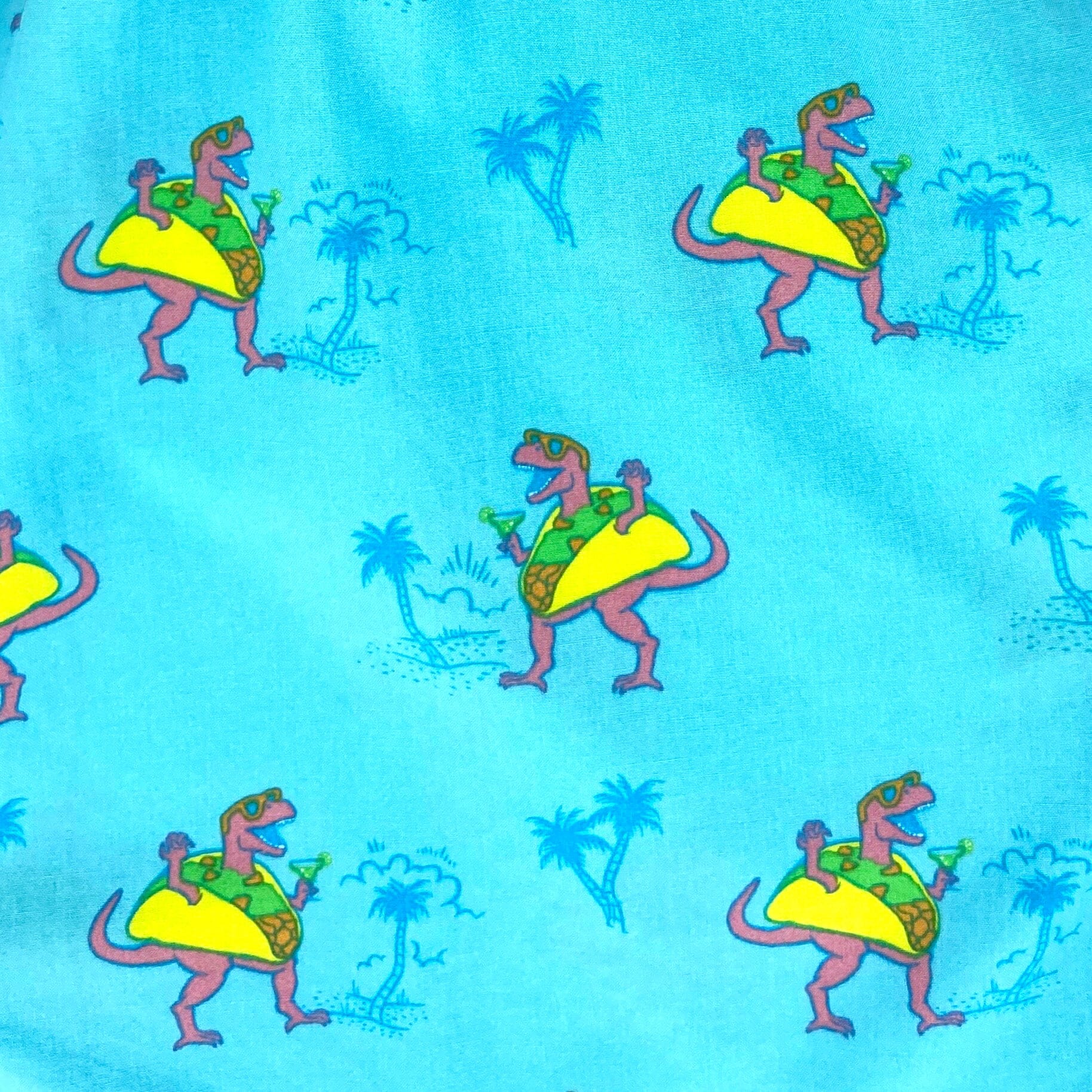 Men's T-Rex Dinosaurs Dressed Up as Tacos All Over Print Boxer Shorts