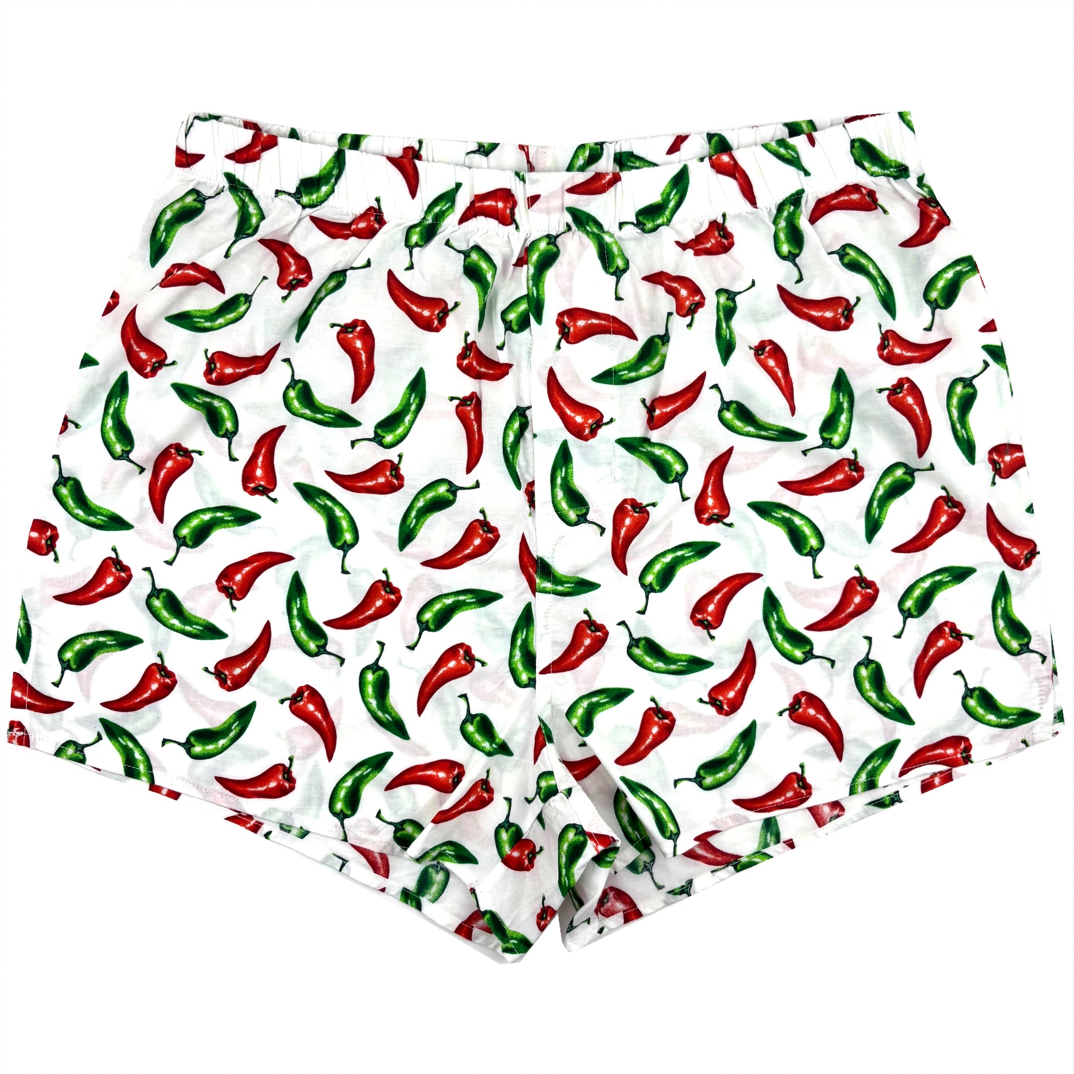Men's Food Inspired Red Hot Chili Pepper All Over Print Boxer Shorts