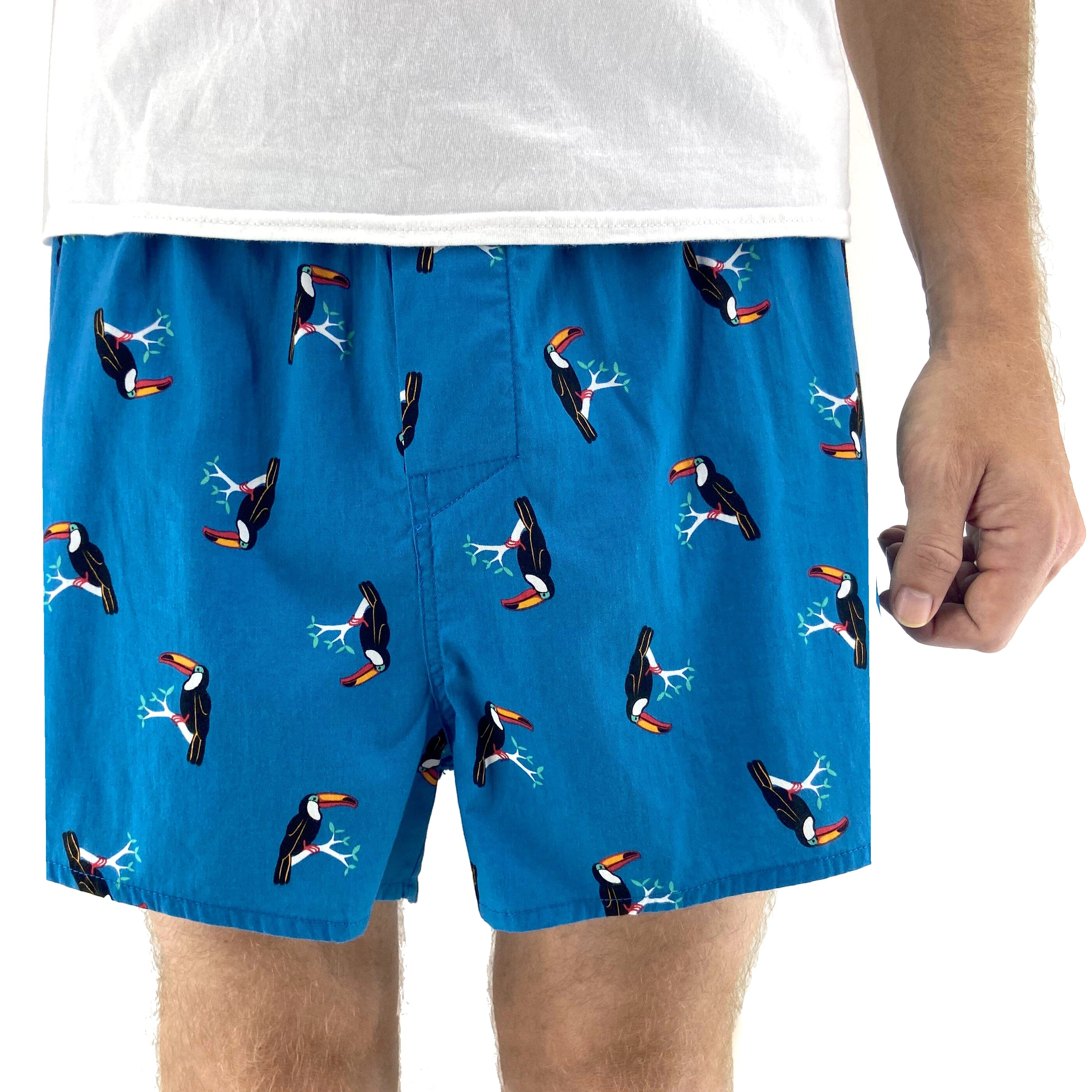 Men's Classic Toucan Tropical Bird Pattern Boxer Shorts Underwear
