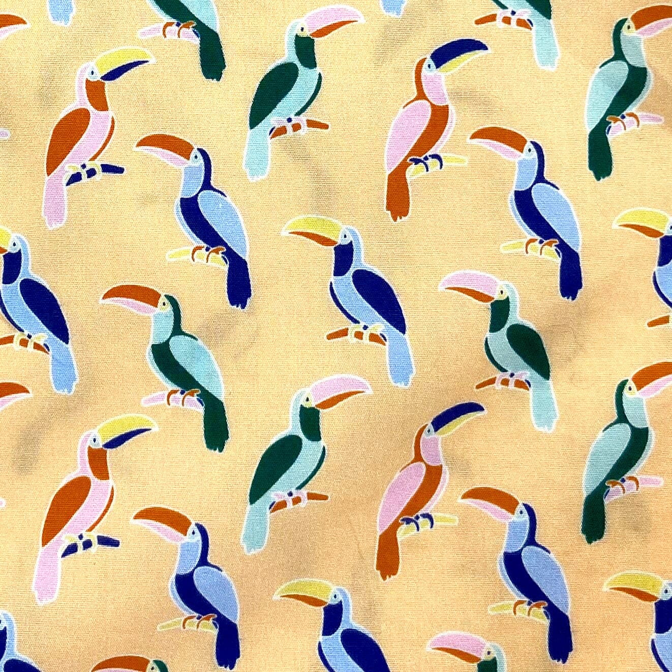 Men's Coral Orange Tropical Toucan Bird Novelty Print Boxer Shorts