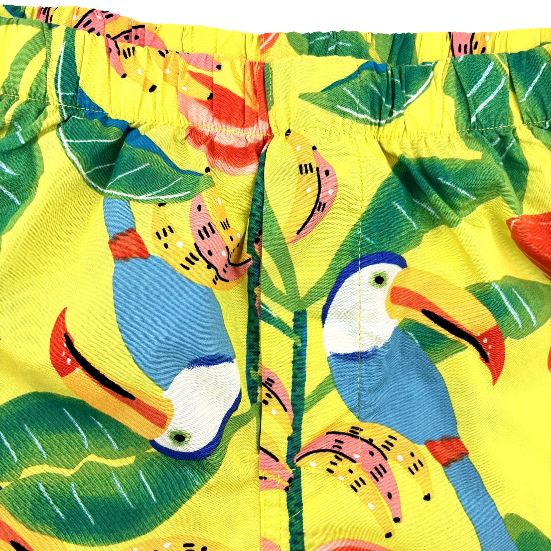 Men's Tropical Toucan Bird All Over Print Cotton Boxer Shorts S-XXL