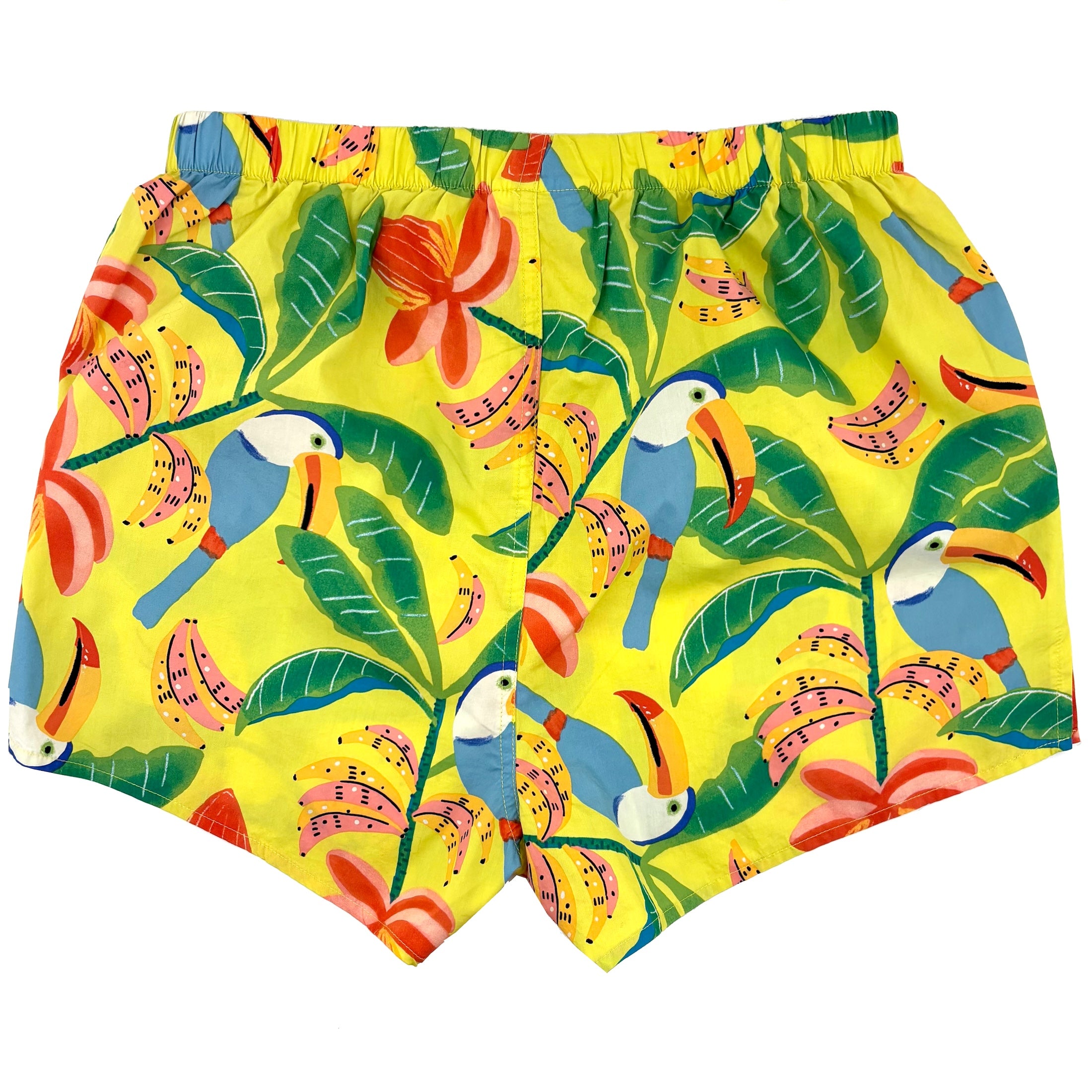 Men's Tropical Toucan Bird All Over Print Cotton Boxer Shorts S-XXL