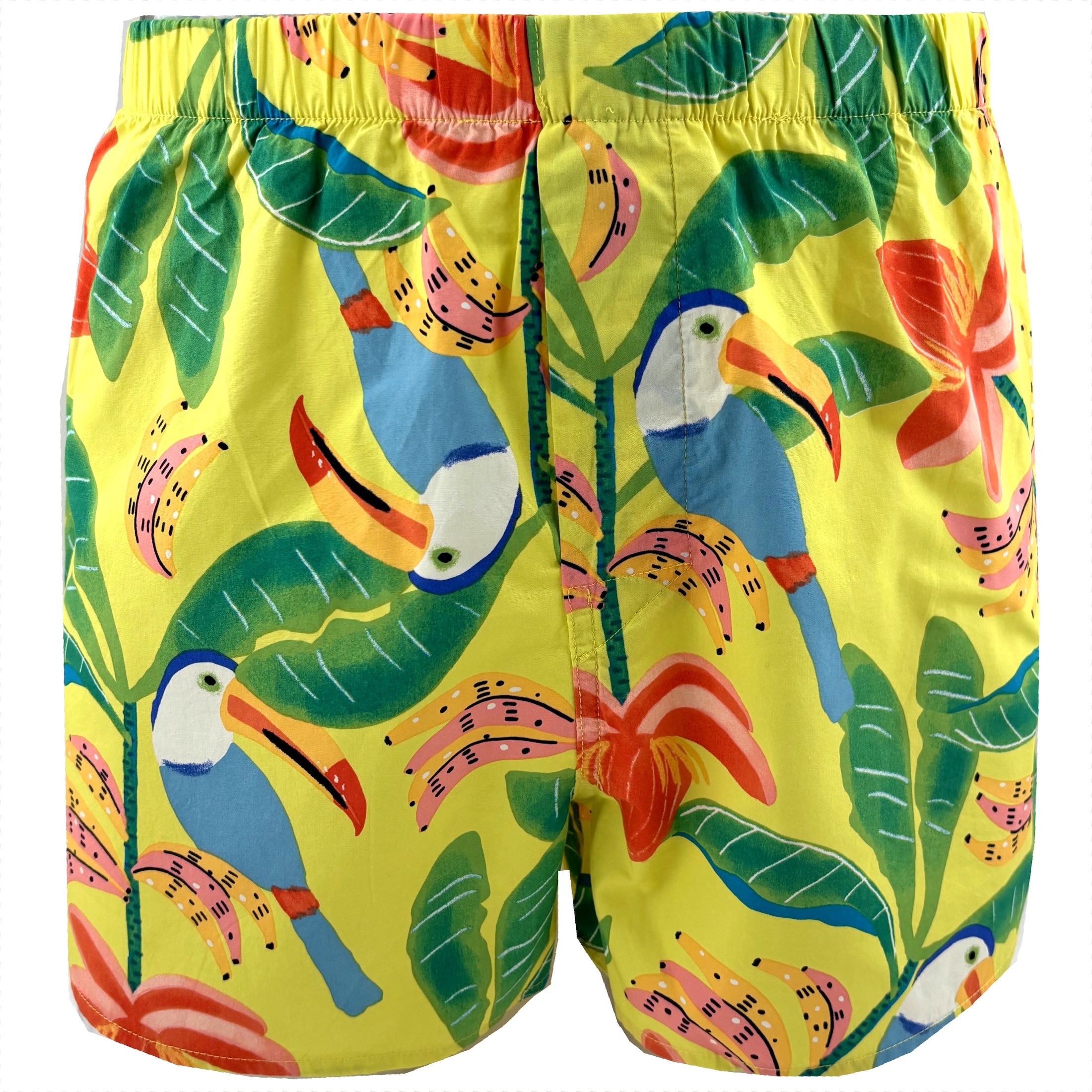 Men's Tropical Toucan Bird All Over Print Cotton Boxer Shorts S-XXL
