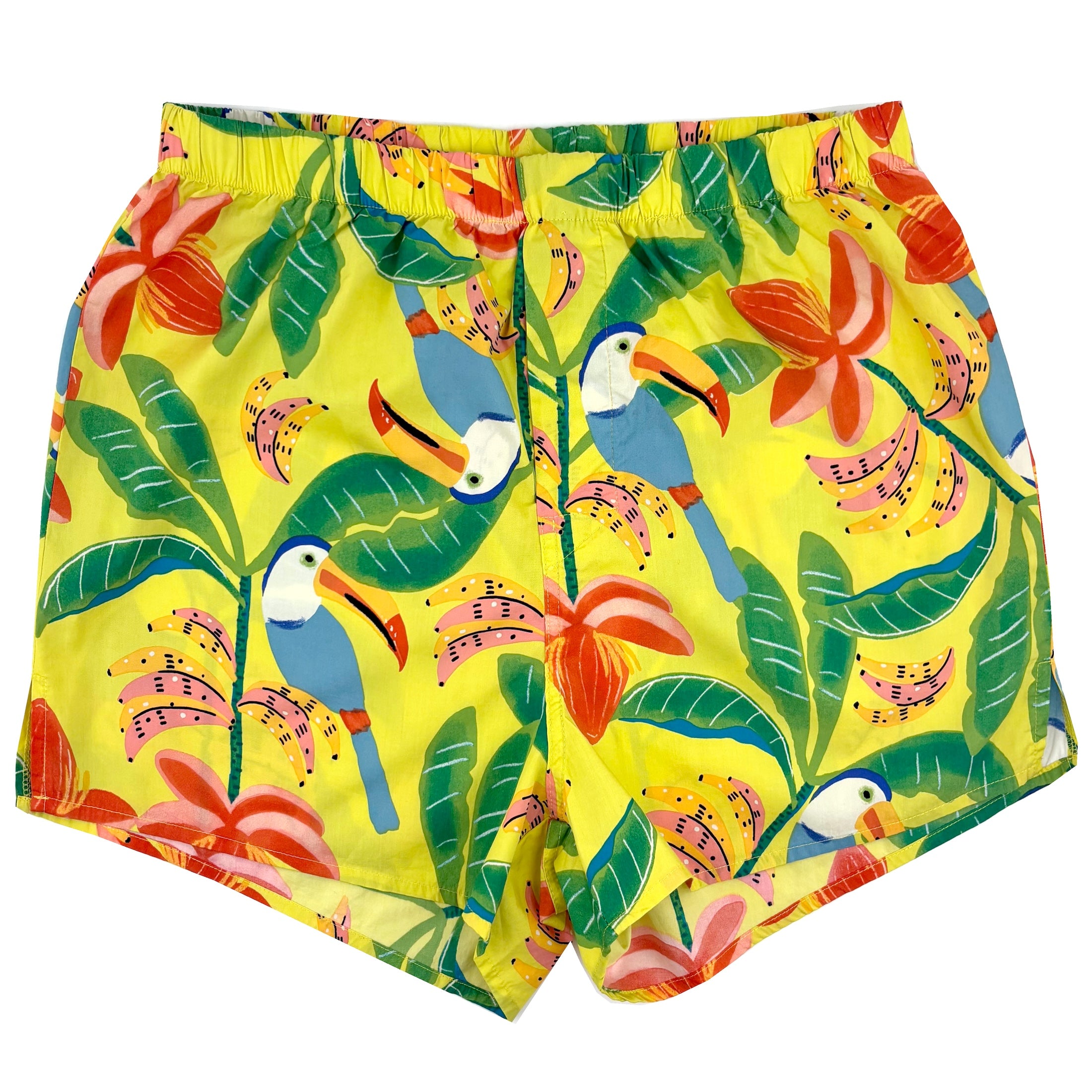 Men's Tropical Toucan Bird All Over Print Cotton Boxer Shorts S-XXL