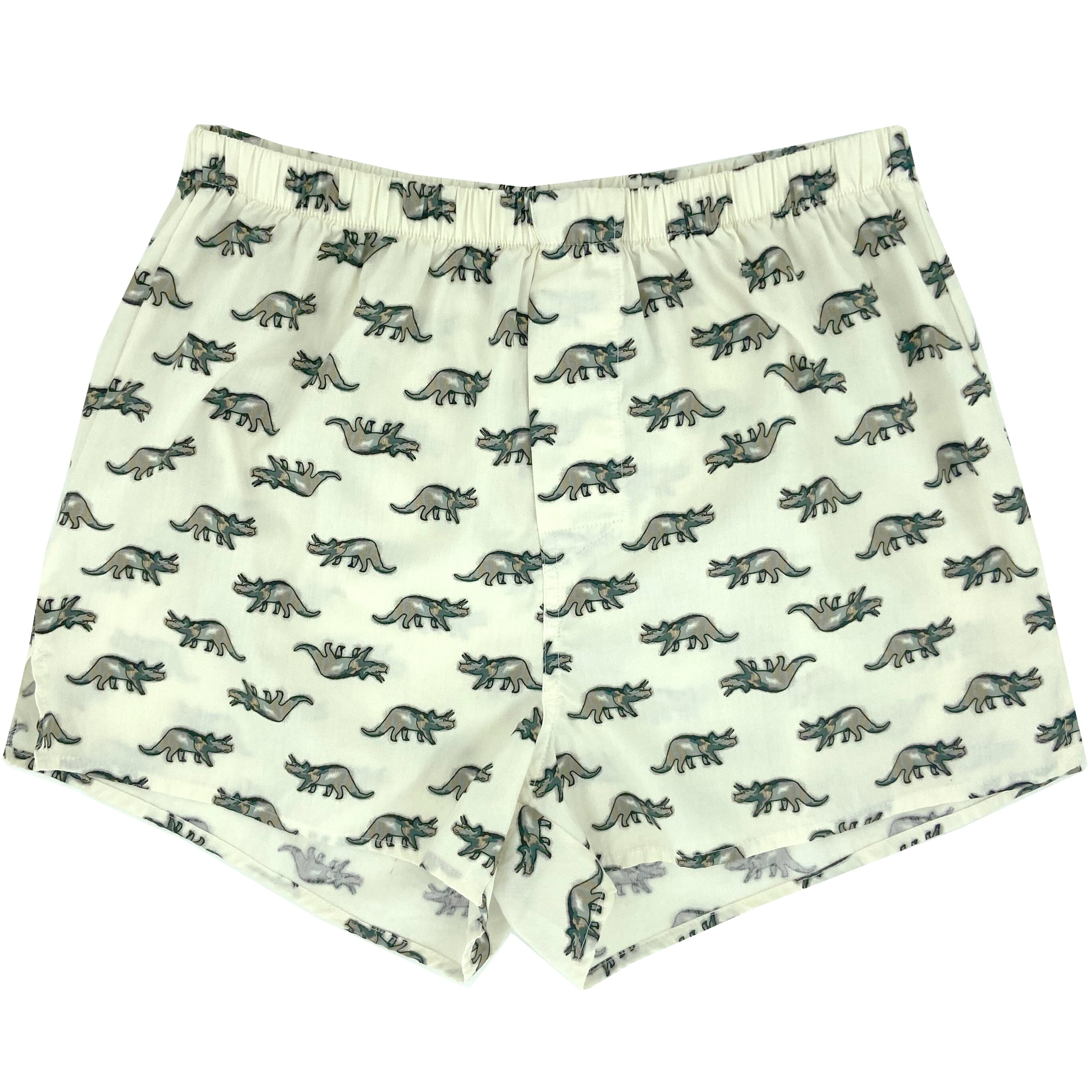 Men's Triceratops Dinosaurs Patterned Cotton Underwear Boxer Shorts