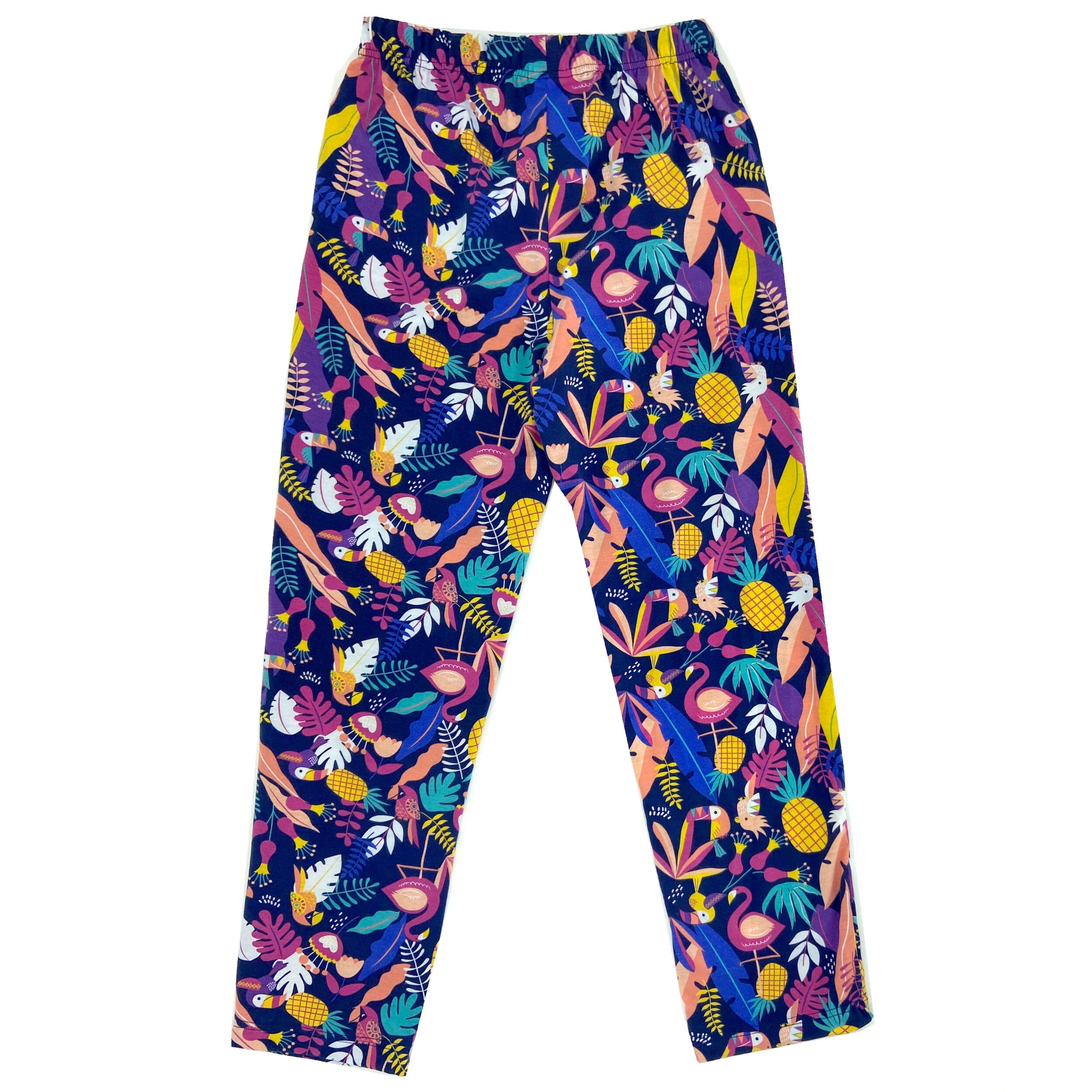 Women's Colorful Tropical Birds Parrot Floral Patterned Lounge Pants