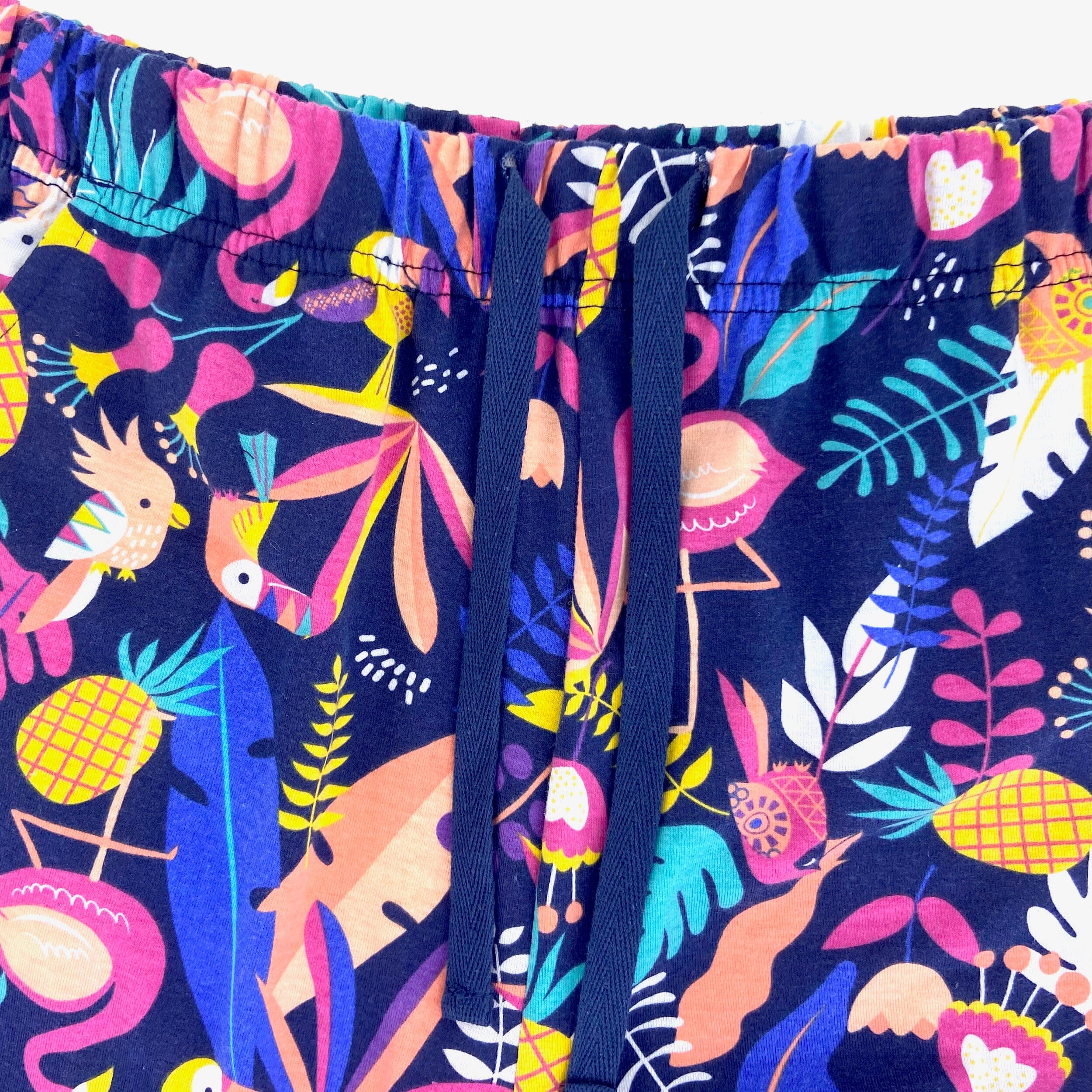 Women's Colorful Tropical Birds Parrot Floral Patterned Lounge Pants