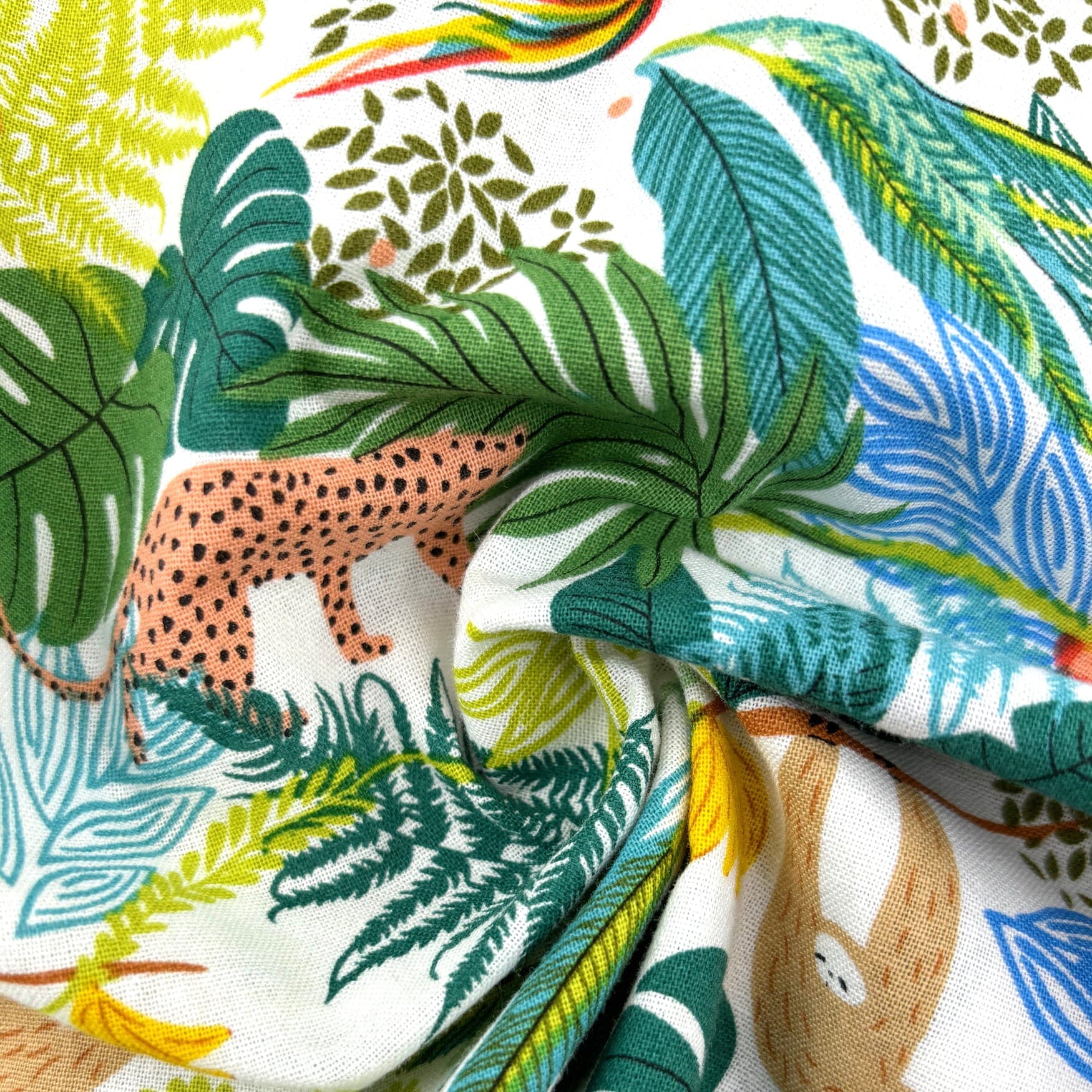 Men's Colorful Sloth Leopard Floral Patterned Linen Button Down Shirt