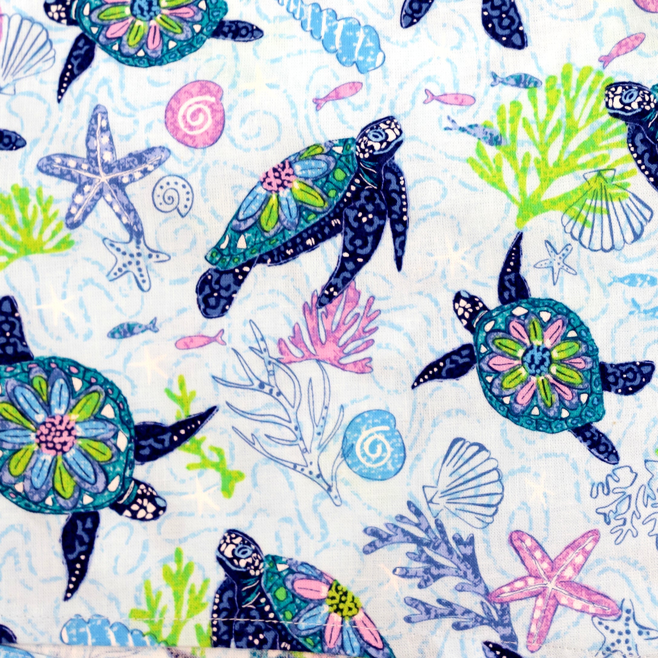 Ocean Themed Sea Turtles & Coral Reef All Over Print Boxer Shorts in Novelty Patterns