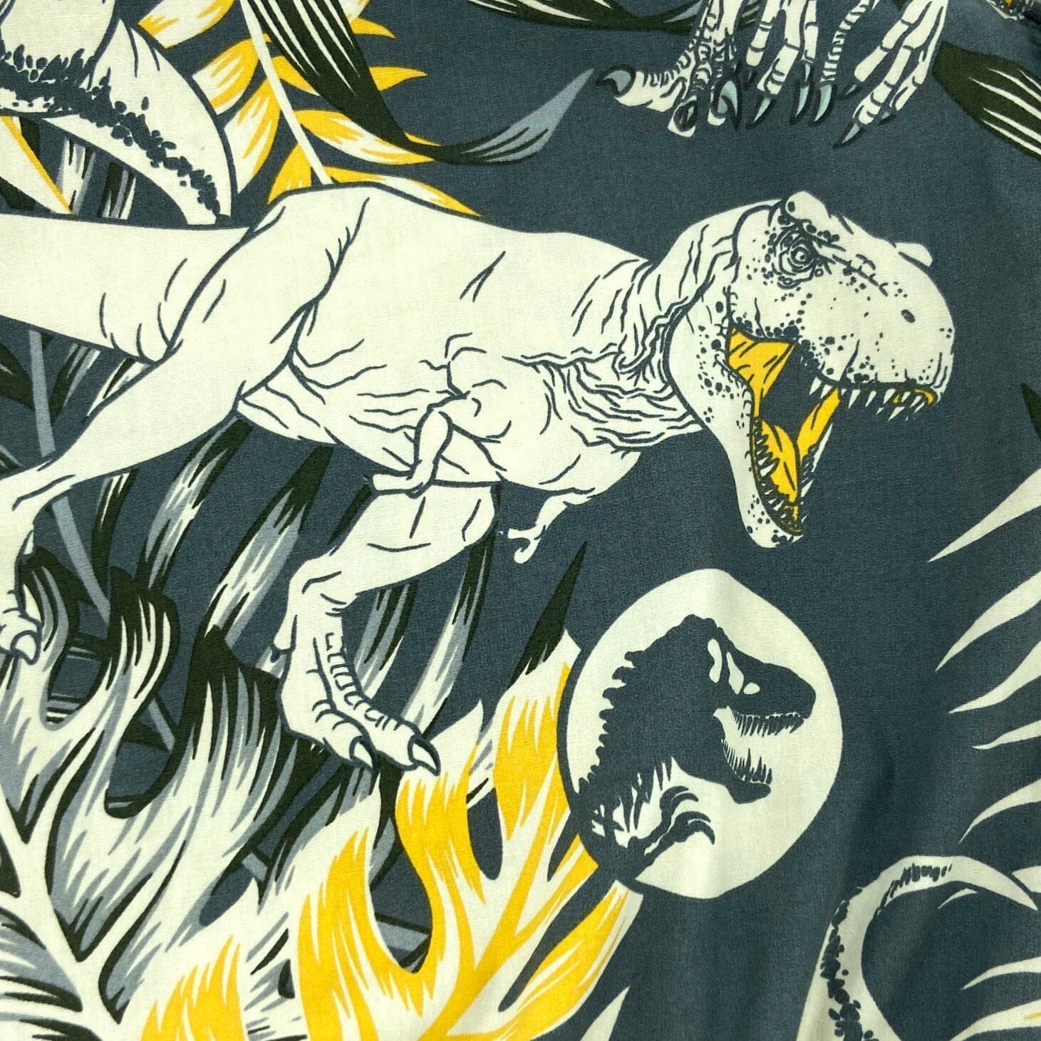 Men's Grey T-Rex Jurassic Dinosaur All Over Print Boxer Shorts in Grey
