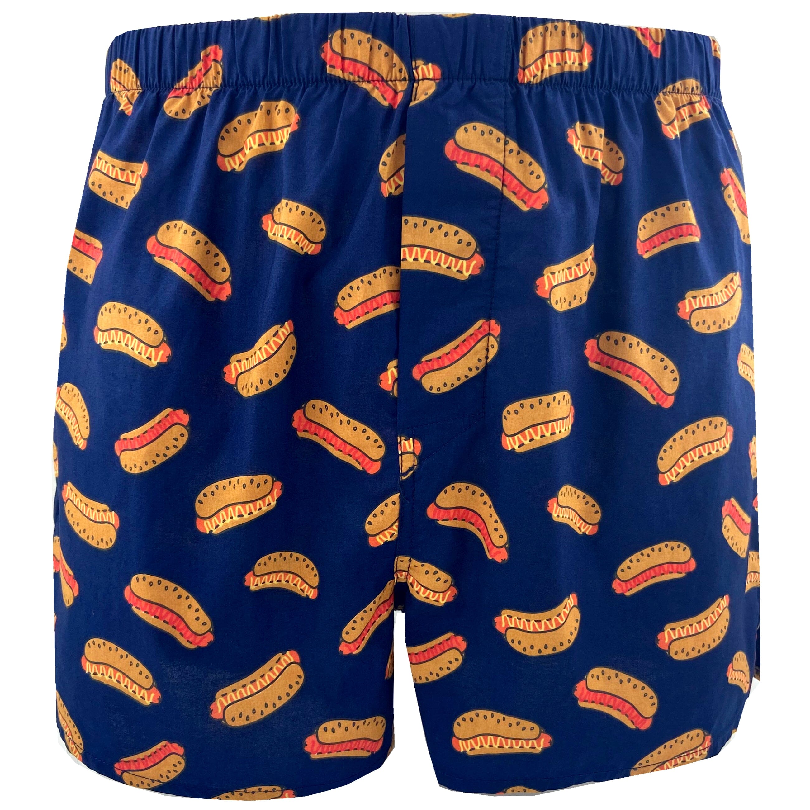 Buy Men's Foodie Themed Hotdog Buns All Over Print Cotton Boxer Shorts