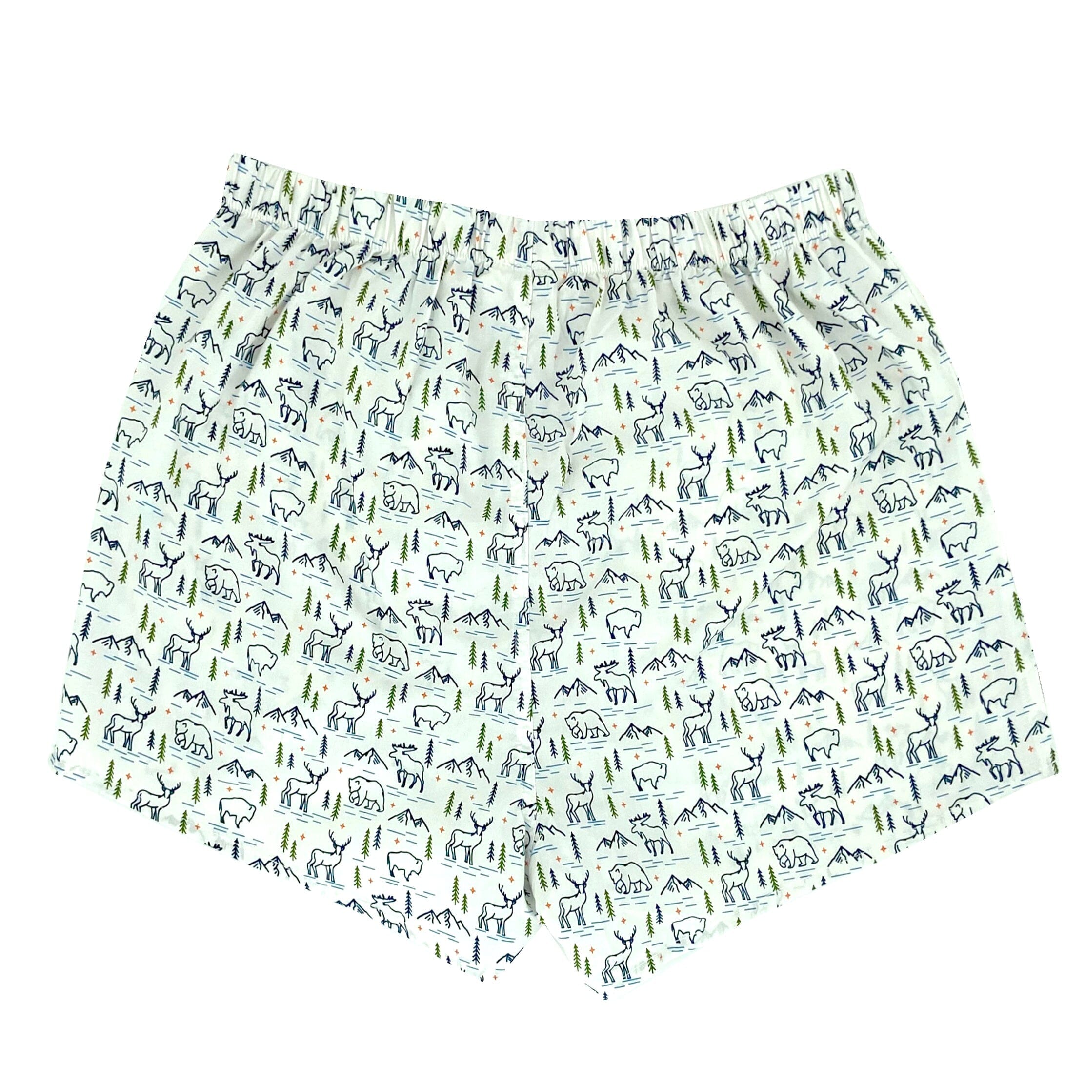 Canadian Wilderness Themed Moose & Bear Print Boxer Shorts Underwear