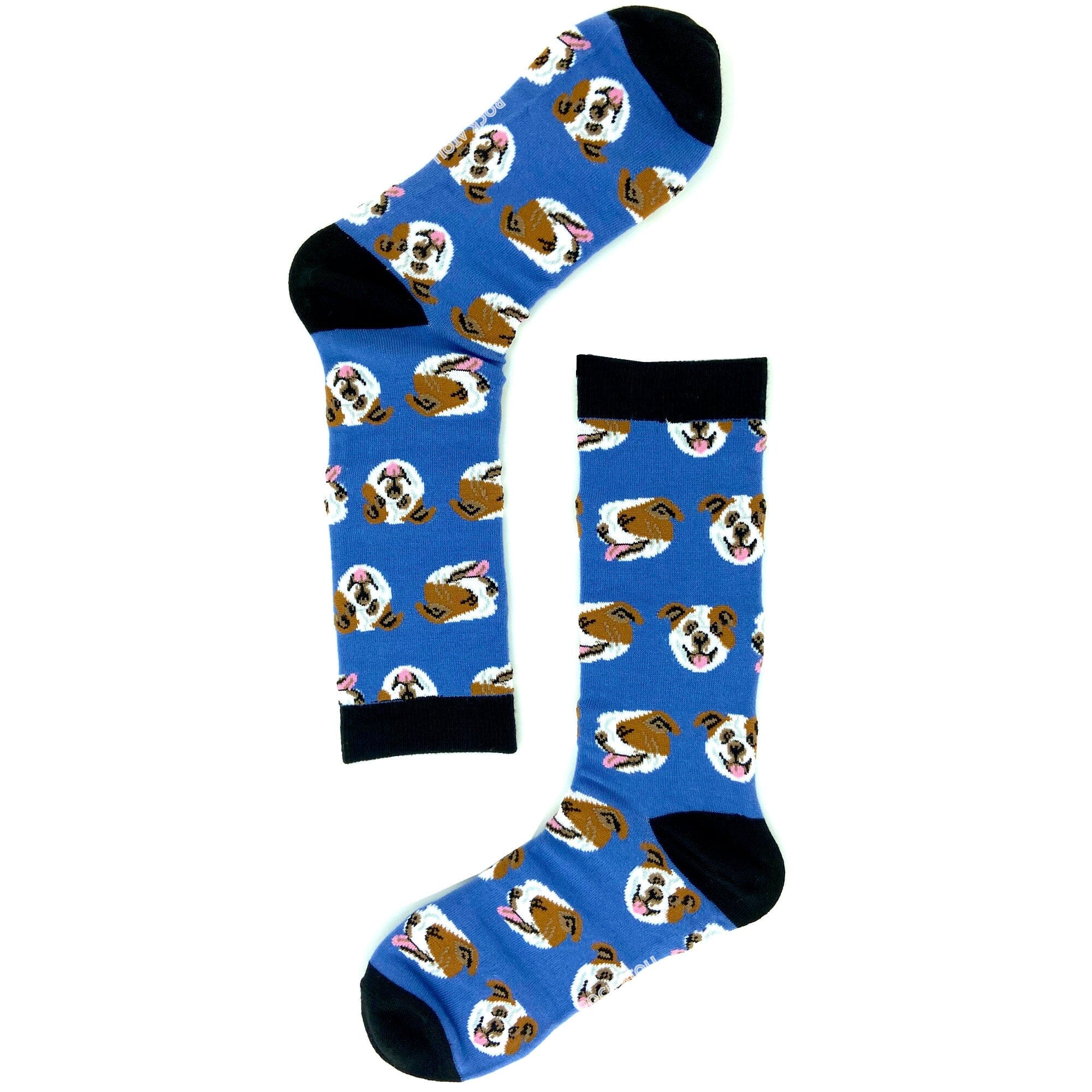Dog Lovers Pit Bull Patterned Long Novelty Crew Socks for Men & Women