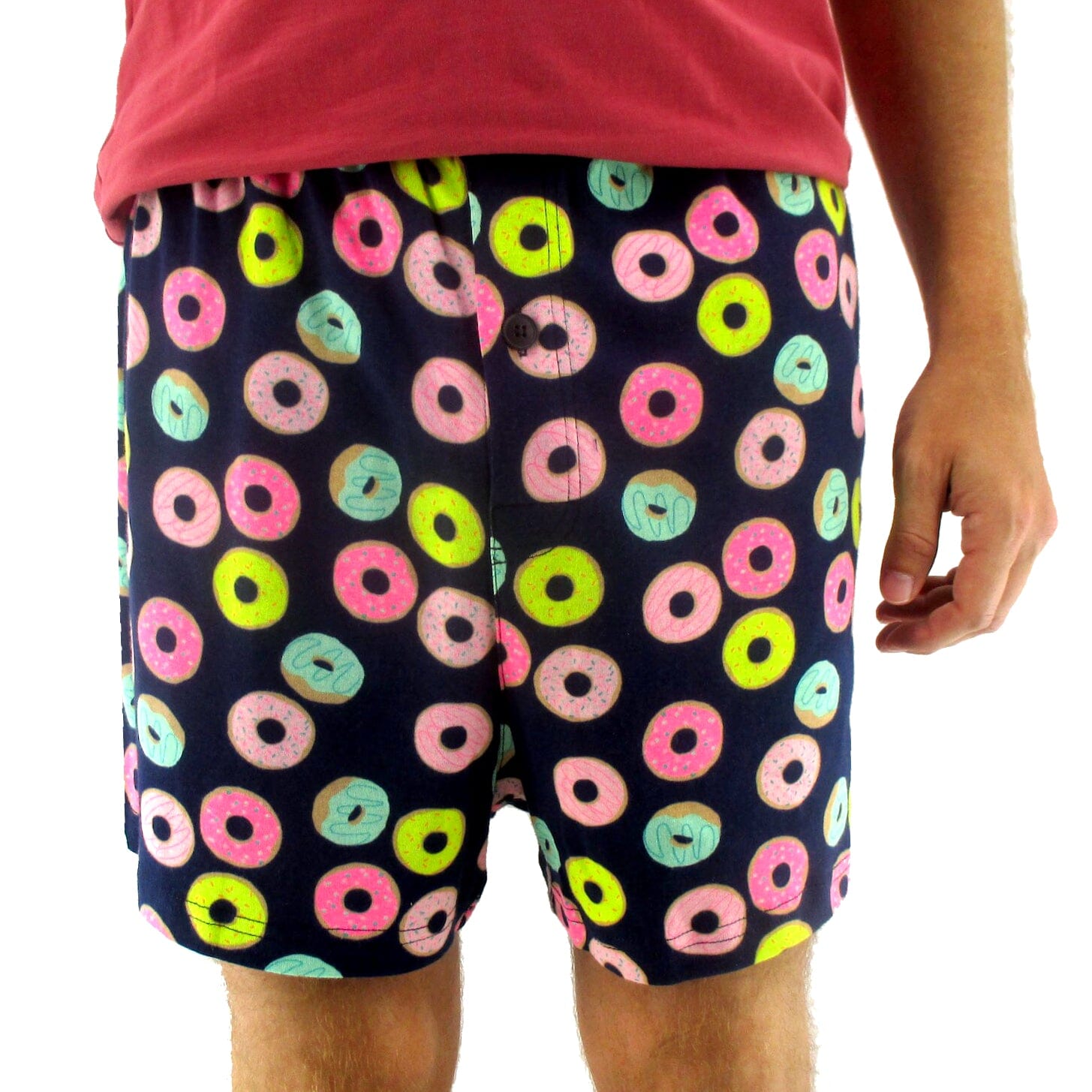 Men's Sleepwear Super Comfy Donut All Over Print Cotton Pajama Shorts